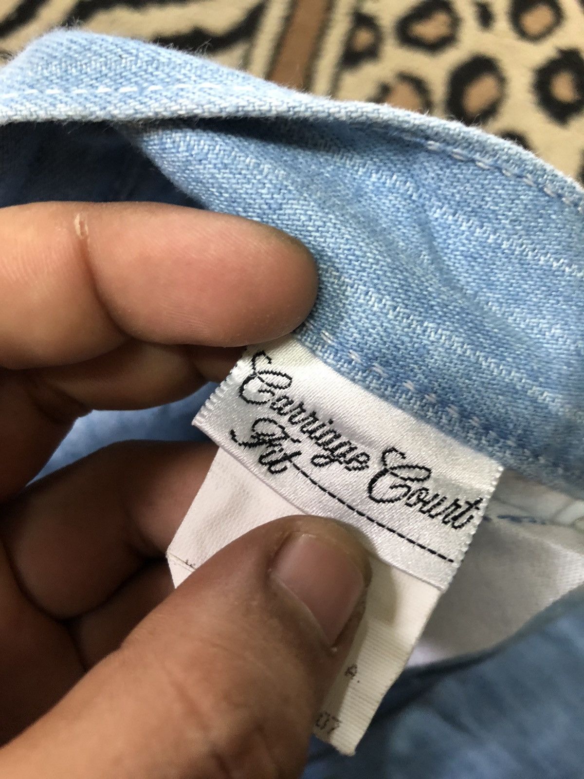 Vintage VINTAGE 80s CARRIAGE COURT STRIPE BAGGY DENIM MADE IN USA Size US 31 - 4 Thumbnail