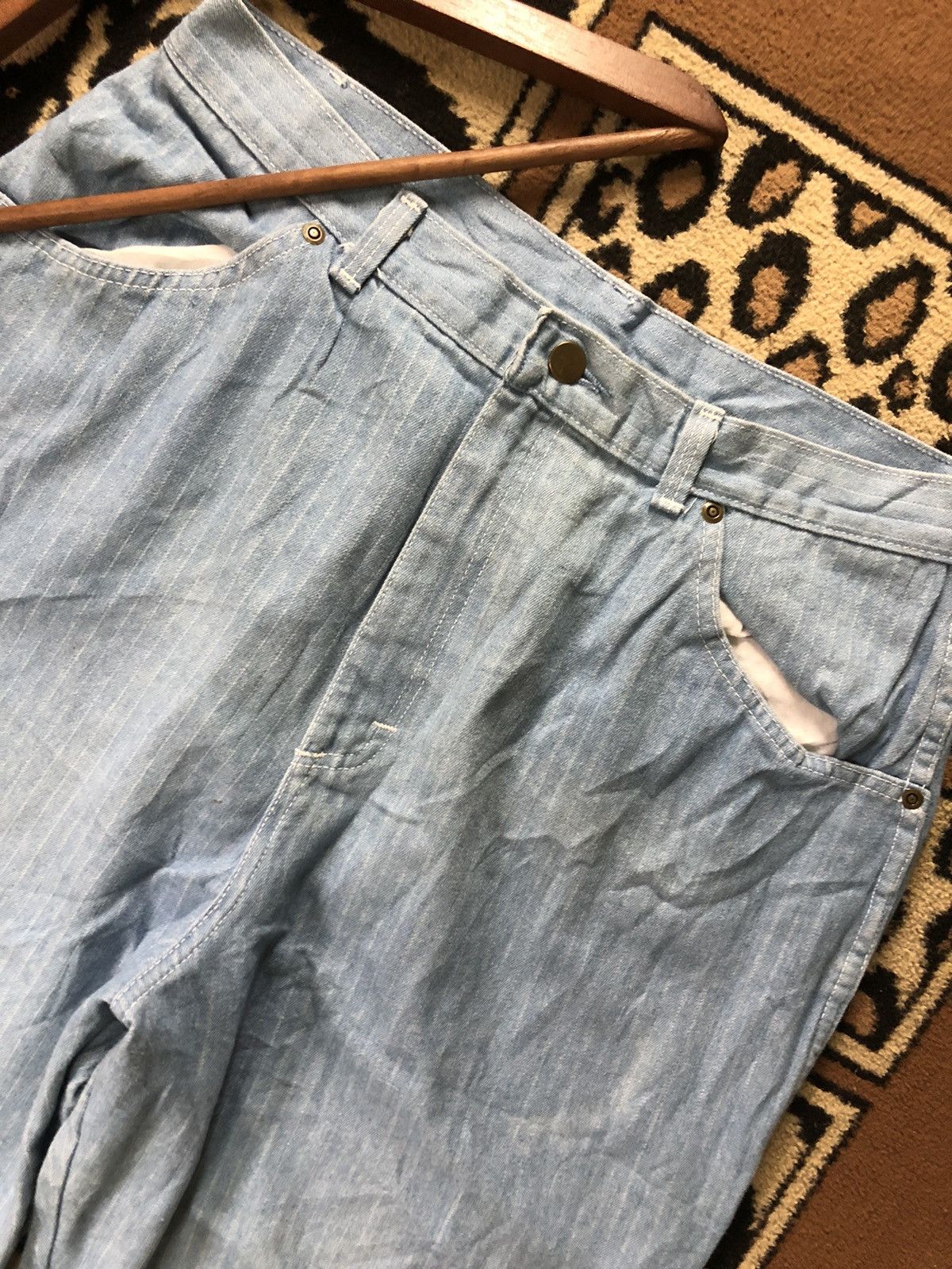 Vintage VINTAGE 80s CARRIAGE COURT STRIPE BAGGY DENIM MADE IN USA Size US 31 - 2 Thumbnail