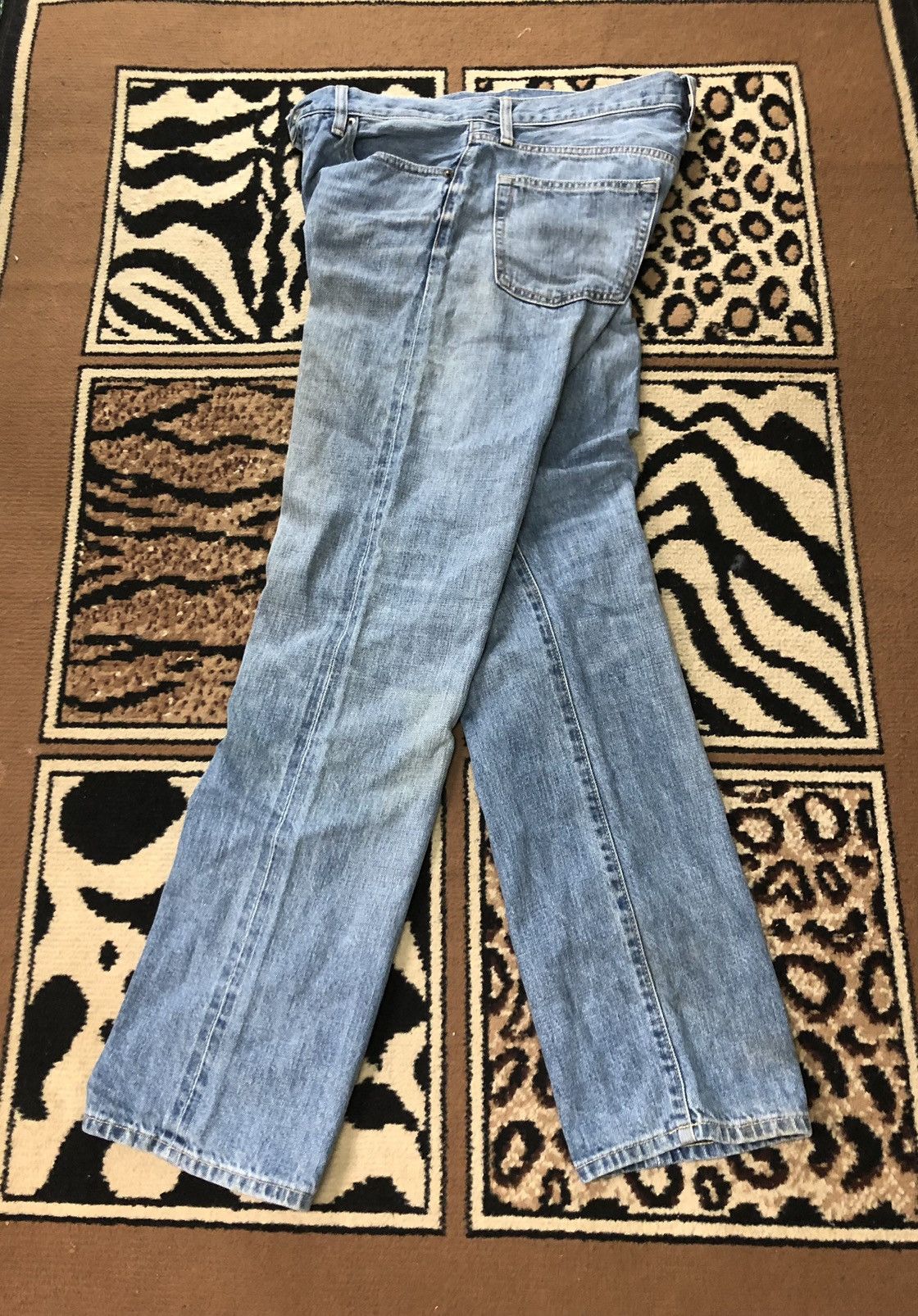 Uniqlo × Vintage VINTAGE SELVEDGE UNIQLO REGULA FIT BLUE WASH DISTRESED DENI Size US 31 - 11 Thumbnail