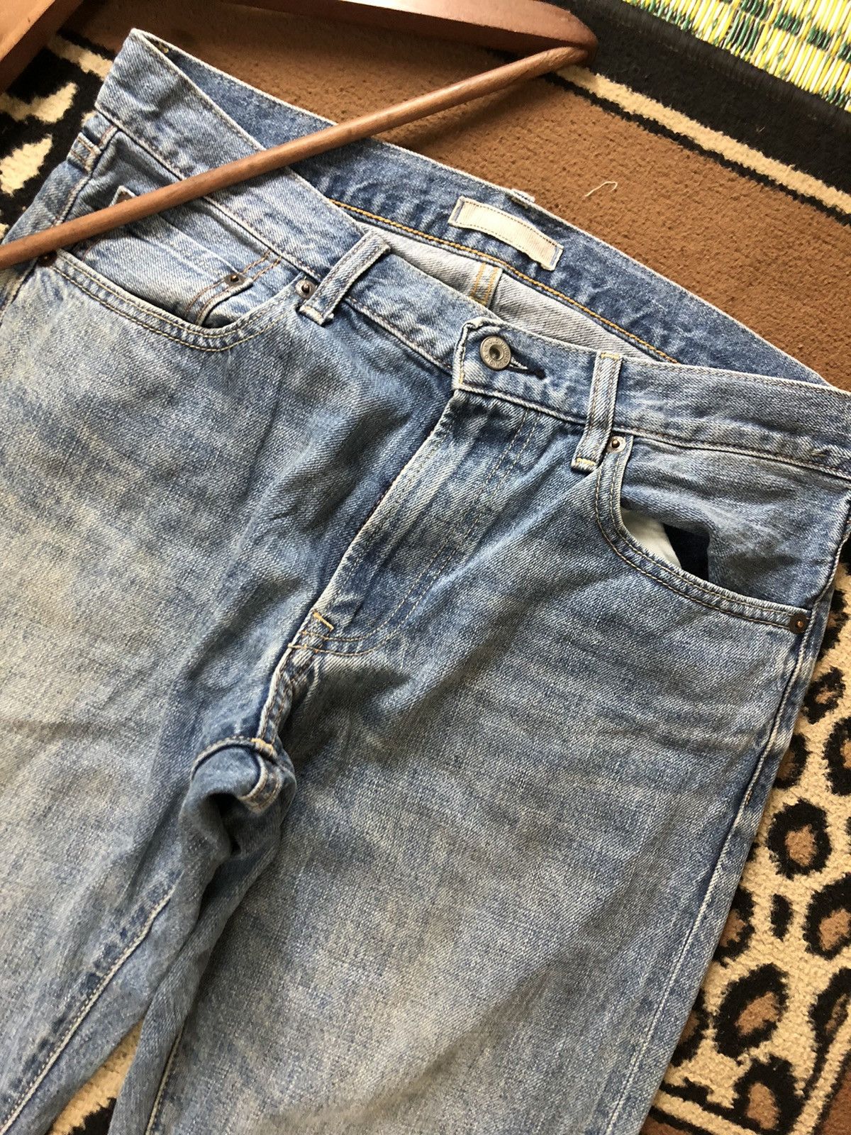 Uniqlo × Vintage VINTAGE SELVEDGE UNIQLO REGULA FIT BLUE WASH DISTRESED DENI Size US 31 - 2 Thumbnail
