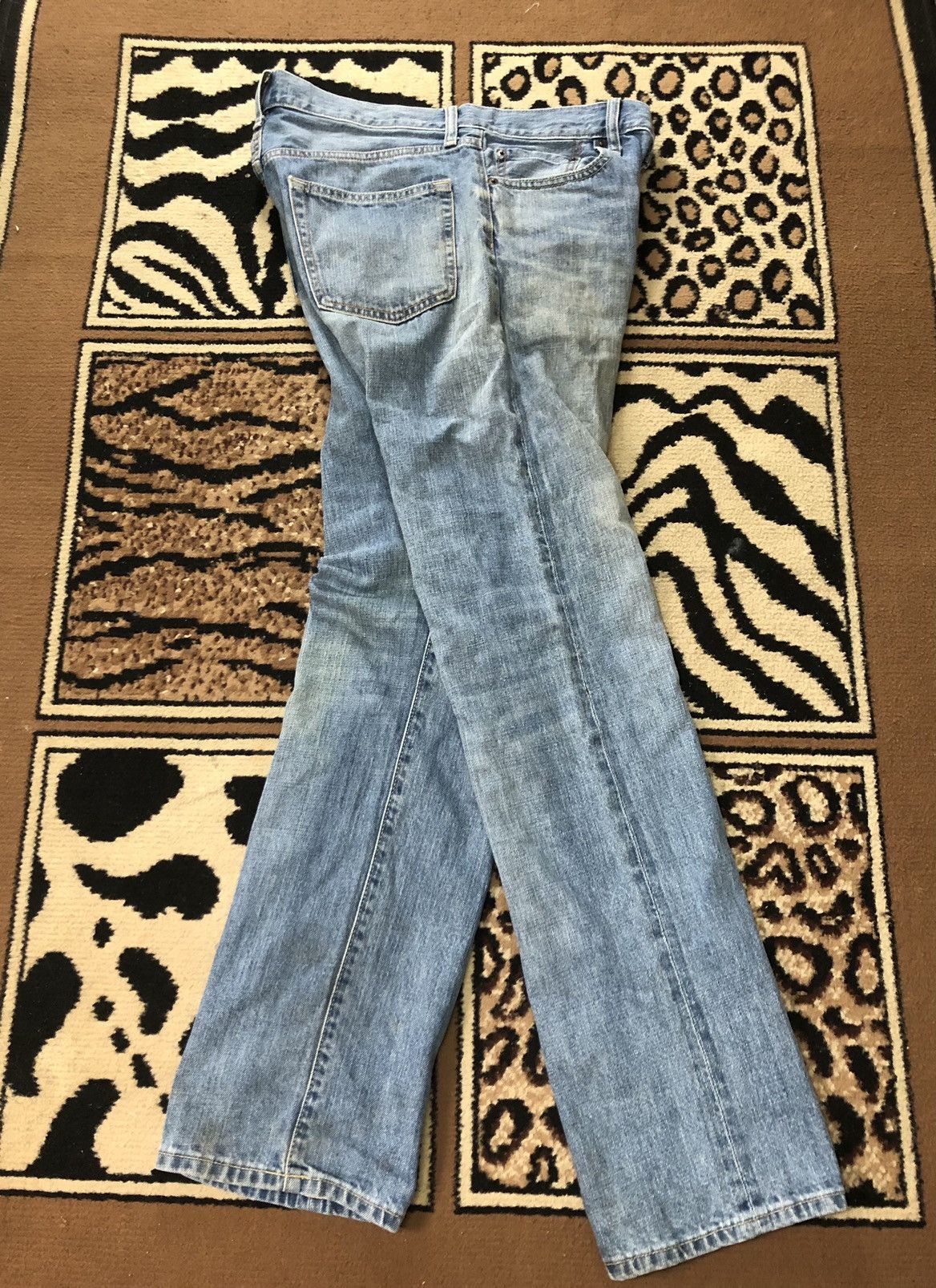 Uniqlo × Vintage VINTAGE SELVEDGE UNIQLO REGULA FIT BLUE WASH DISTRESED DENI Size US 31 - 12 Thumbnail