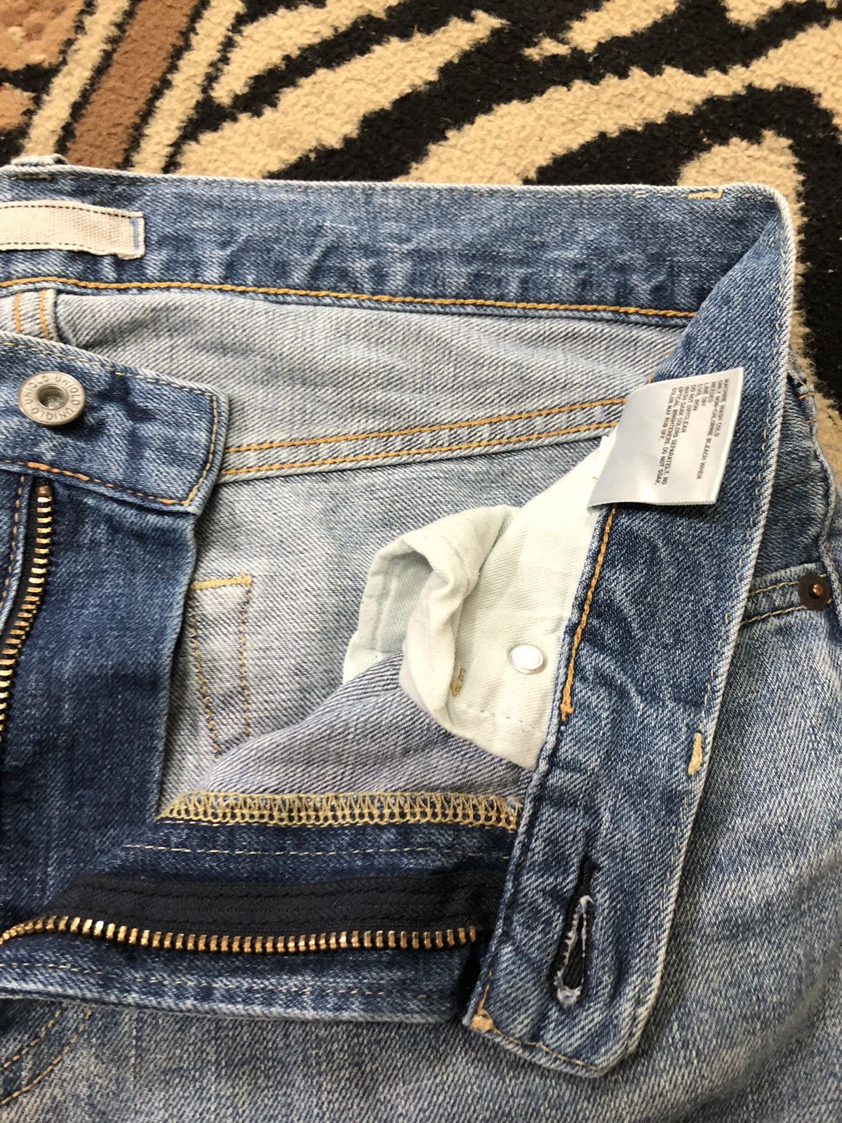 Uniqlo × Vintage VINTAGE SELVEDGE UNIQLO REGULA FIT BLUE WASH DISTRESED DENI Size US 31 - 6 Thumbnail