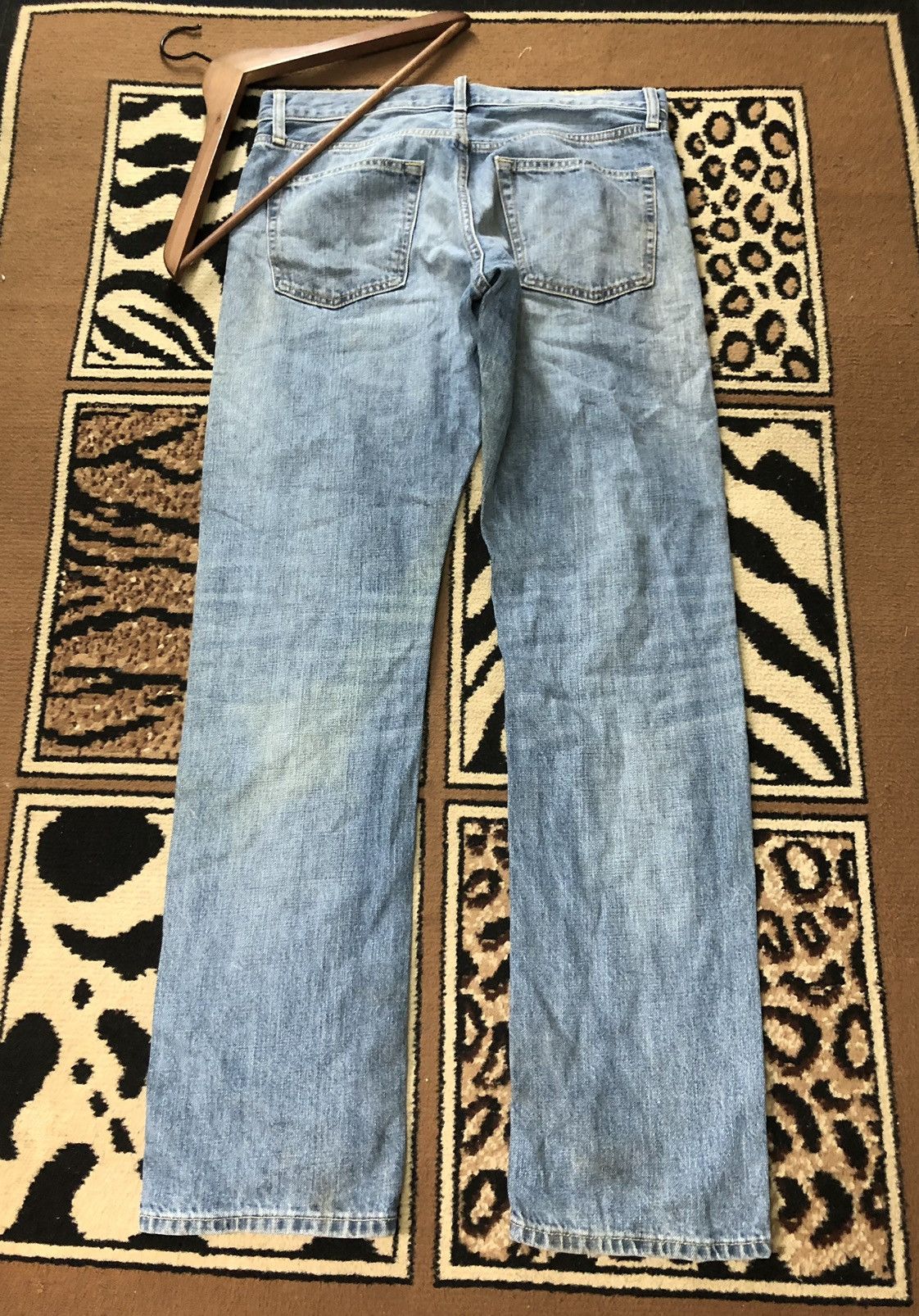 Uniqlo × Vintage VINTAGE SELVEDGE UNIQLO REGULA FIT BLUE WASH DISTRESED DENI Size US 31 - 9 Thumbnail