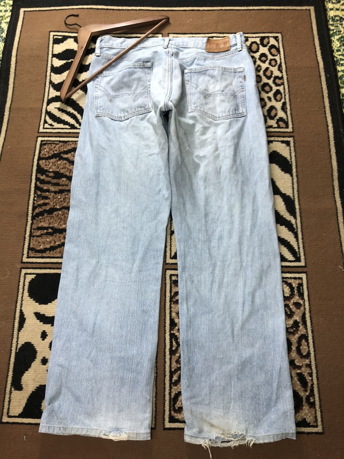 Edwin × Vintage VINTAGE SELVEDGE EDWIN505z LIGHT BLUE WASH DISTRESSED DENIM Size US 34 / EU 50 - 10 Thumbnail