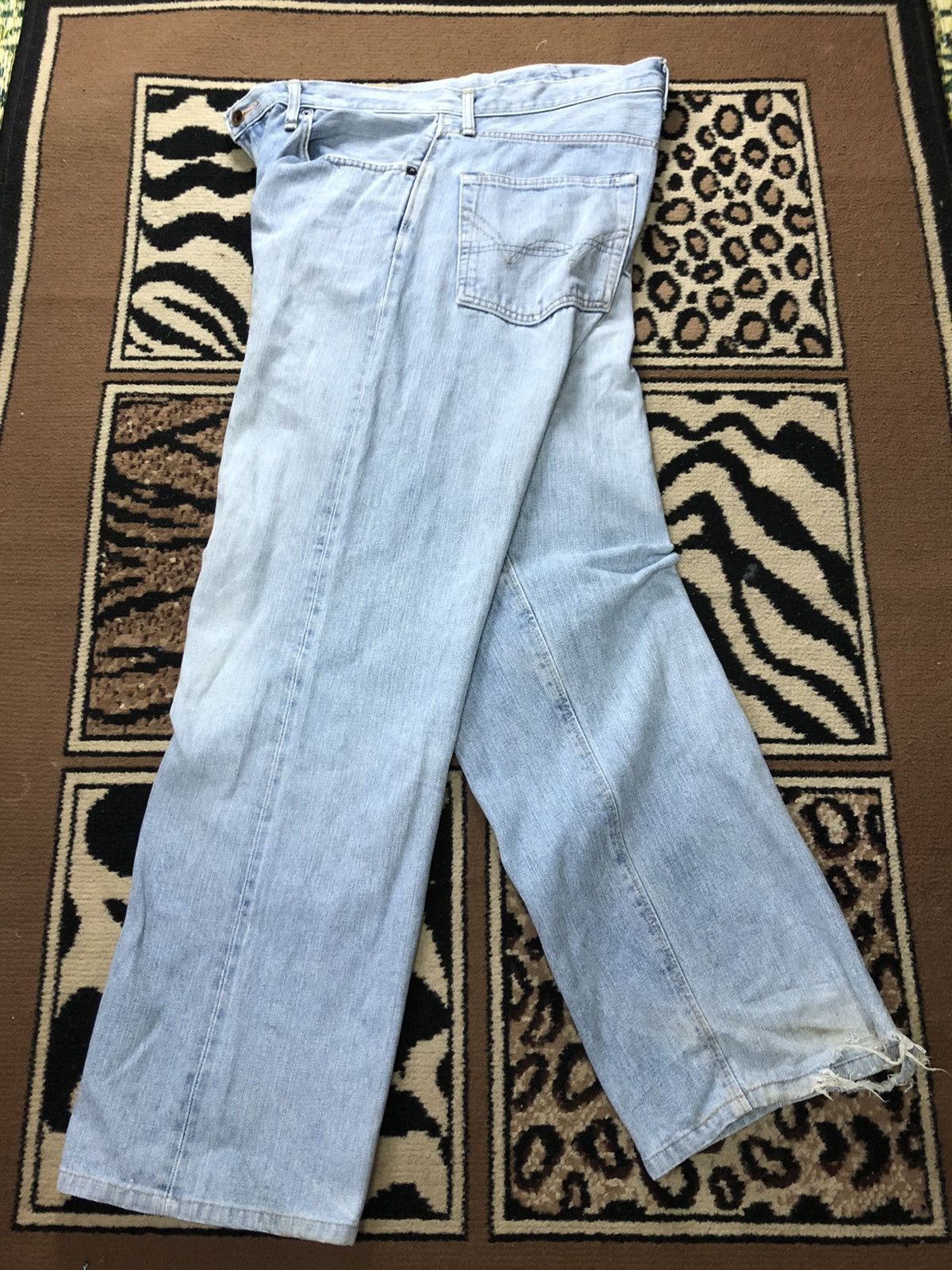 Edwin × Vintage VINTAGE SELVEDGE EDWIN505z LIGHT BLUE WASH DISTRESSED DENIM Size US 34 / EU 50 - 14 Thumbnail