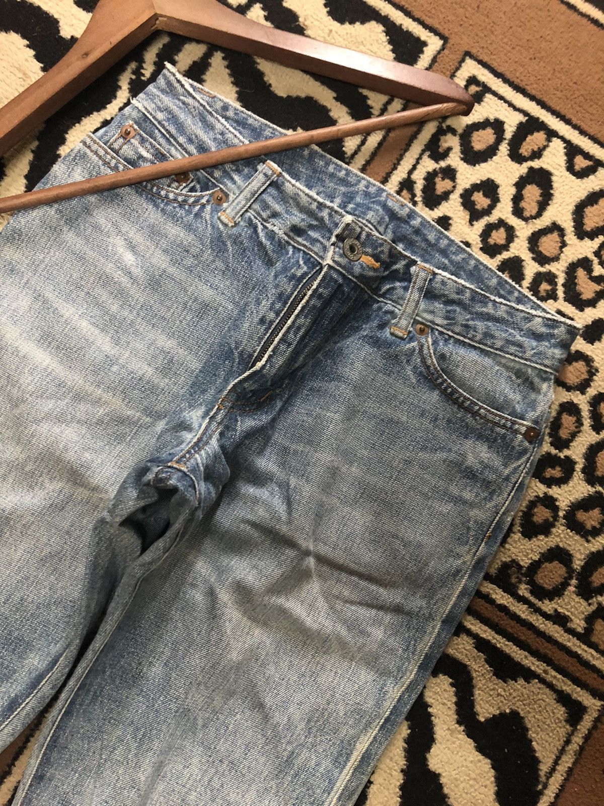 Japanese Brand × Salvage VINTAGE SELVEDGE BETTY SMITH QUARTER SHORT DISTRESSED DENIM Size US 29 - 2 Thumbnail