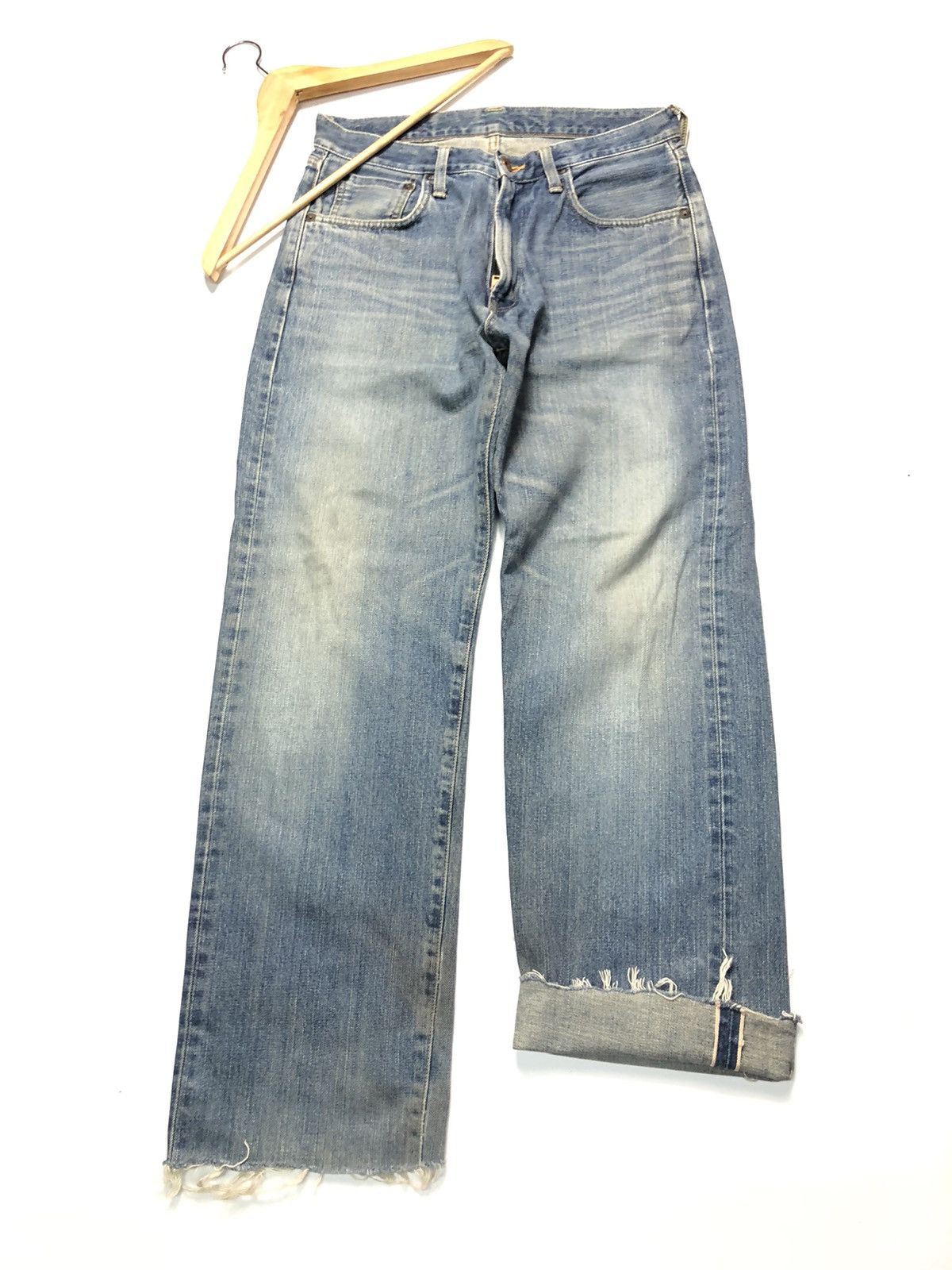 Edwin × Vintage VINTAGE EDWIN 505 SALVEDGE DISTRESSED DENIM Size US 29 - 1 Thumbnail
