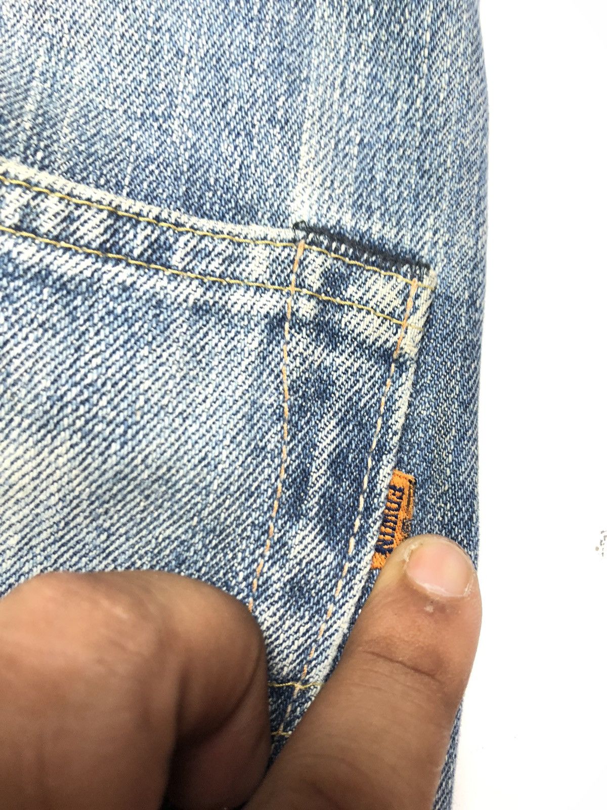 Edwin × Vintage VINTAGE EDWIN 505 SALVEDGE DISTRESSED DENIM Size US 29 - 12 Thumbnail