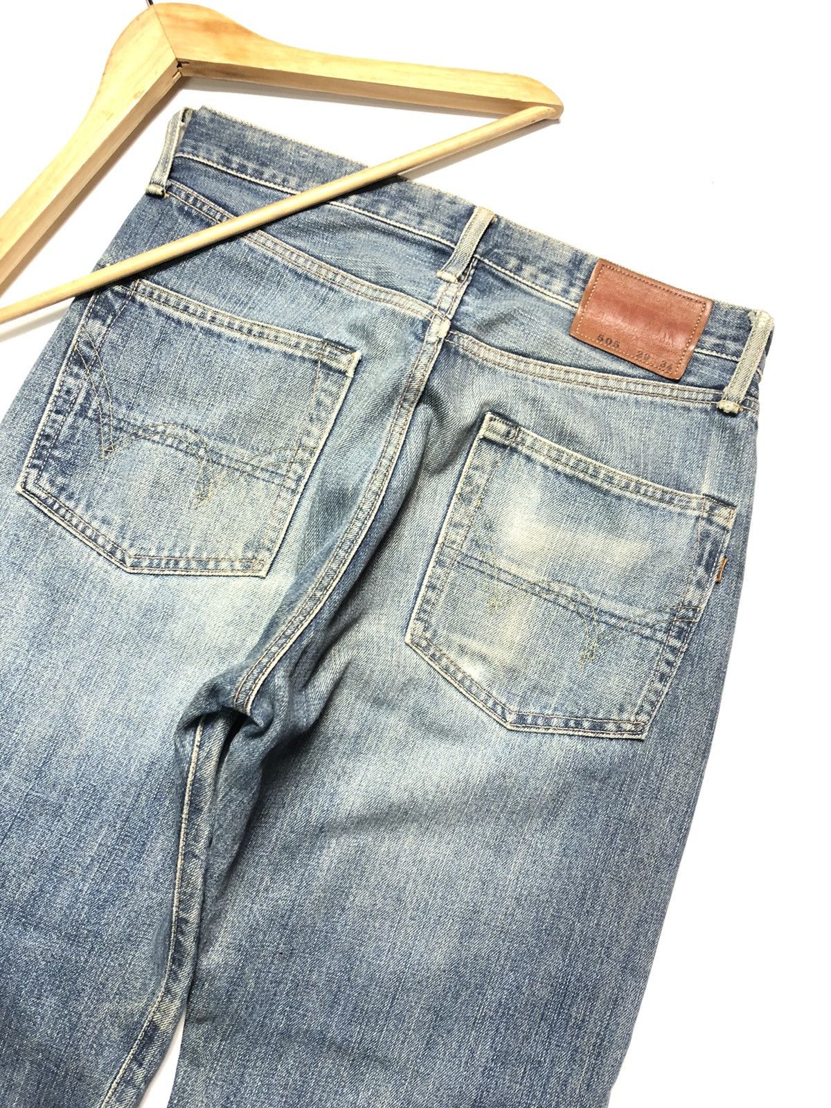 Edwin × Vintage VINTAGE EDWIN 505 SALVEDGE DISTRESSED DENIM Size US 29 - 11 Thumbnail
