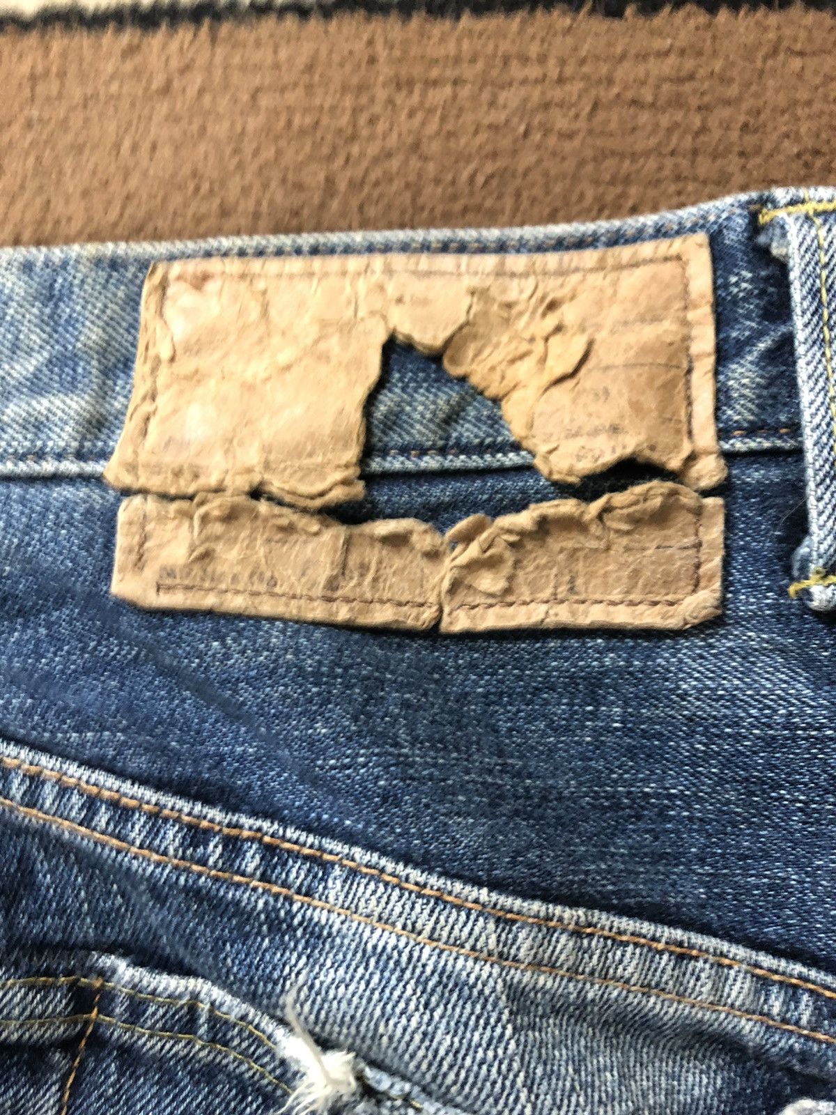 Edwin × Vintage VINTAGE SELVEDGE EDWIN BLUE WASH DISTRESSED GRUNGE DENIM Size US 34 / EU 50 - 12 Thumbnail