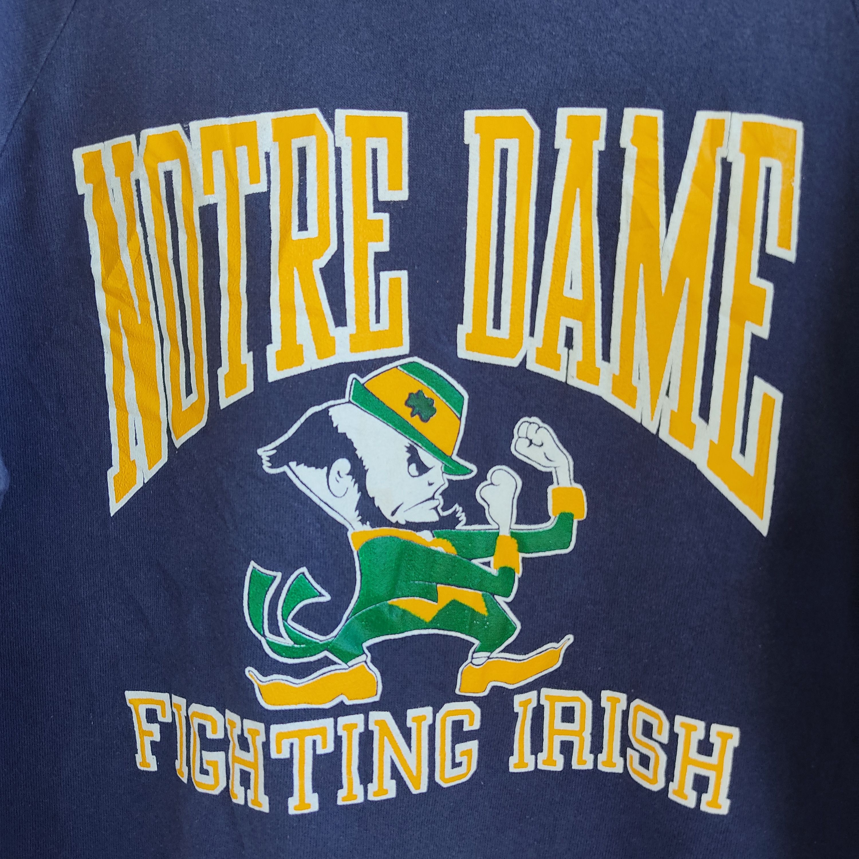 Vintage Notre Dame Fighting Irish Dark Blue Sweatshirt Size US L / EU 52-54 / 3 - 5 Thumbnail