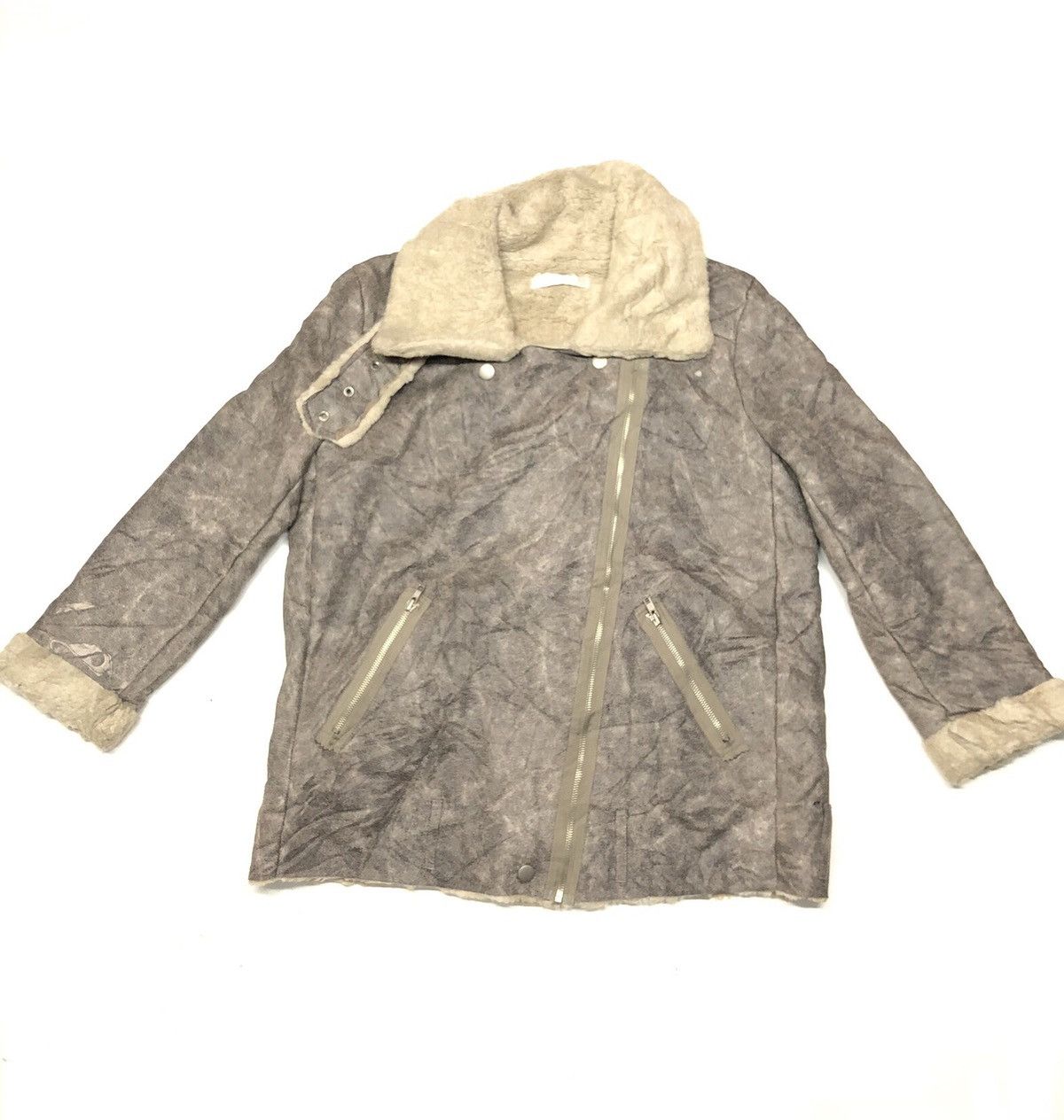 Japanese Brand × Vintage VINTAGE U-TURN SHEARLING SUEDE ROCKER BIKER JACKET Size US M / EU 48-50 / 2 - 1 Thumbnail