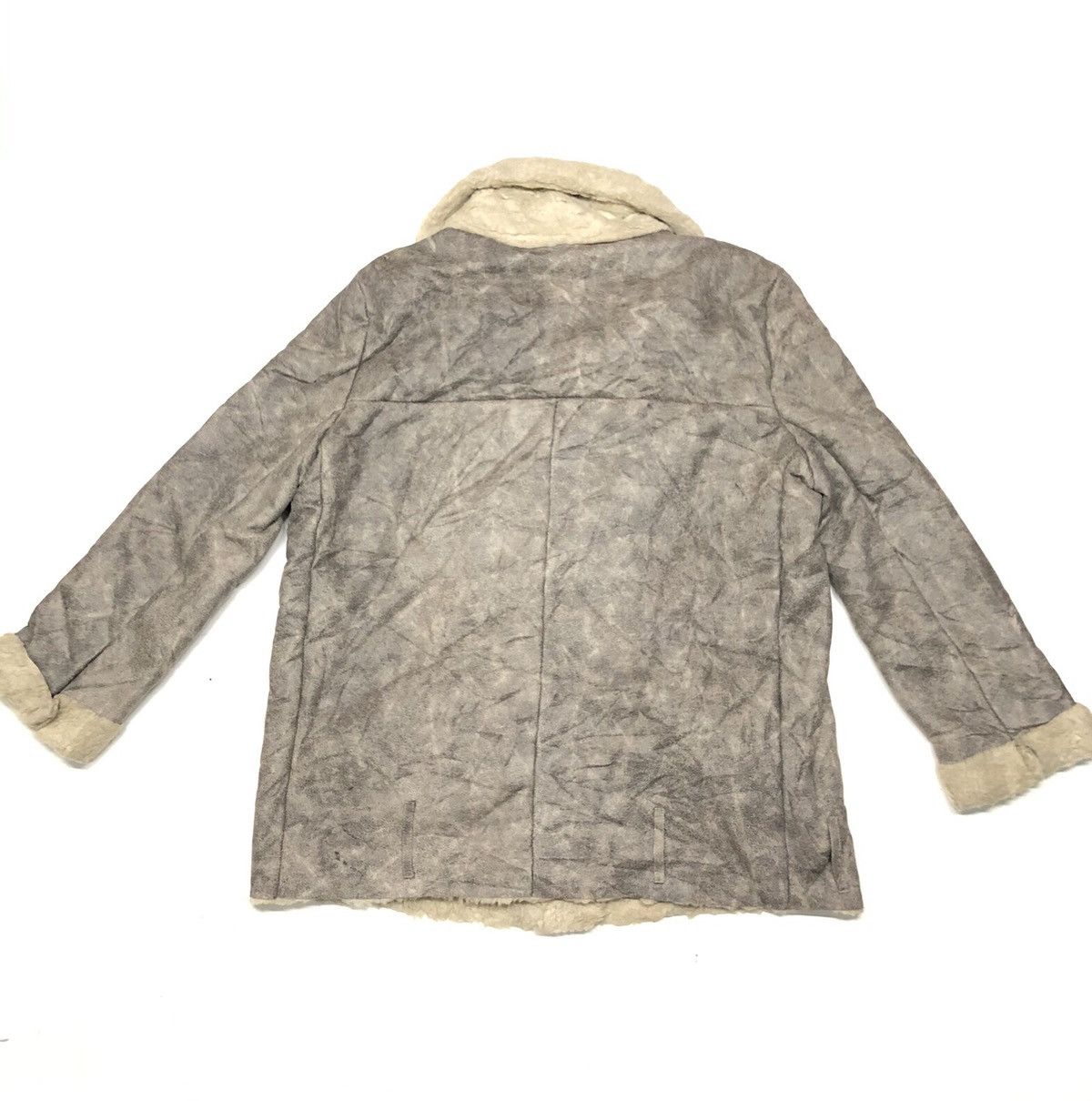 Japanese Brand × Vintage VINTAGE U-TURN SHEARLING SUEDE ROCKER BIKER JACKET Size US M / EU 48-50 / 2 - 6 Thumbnail