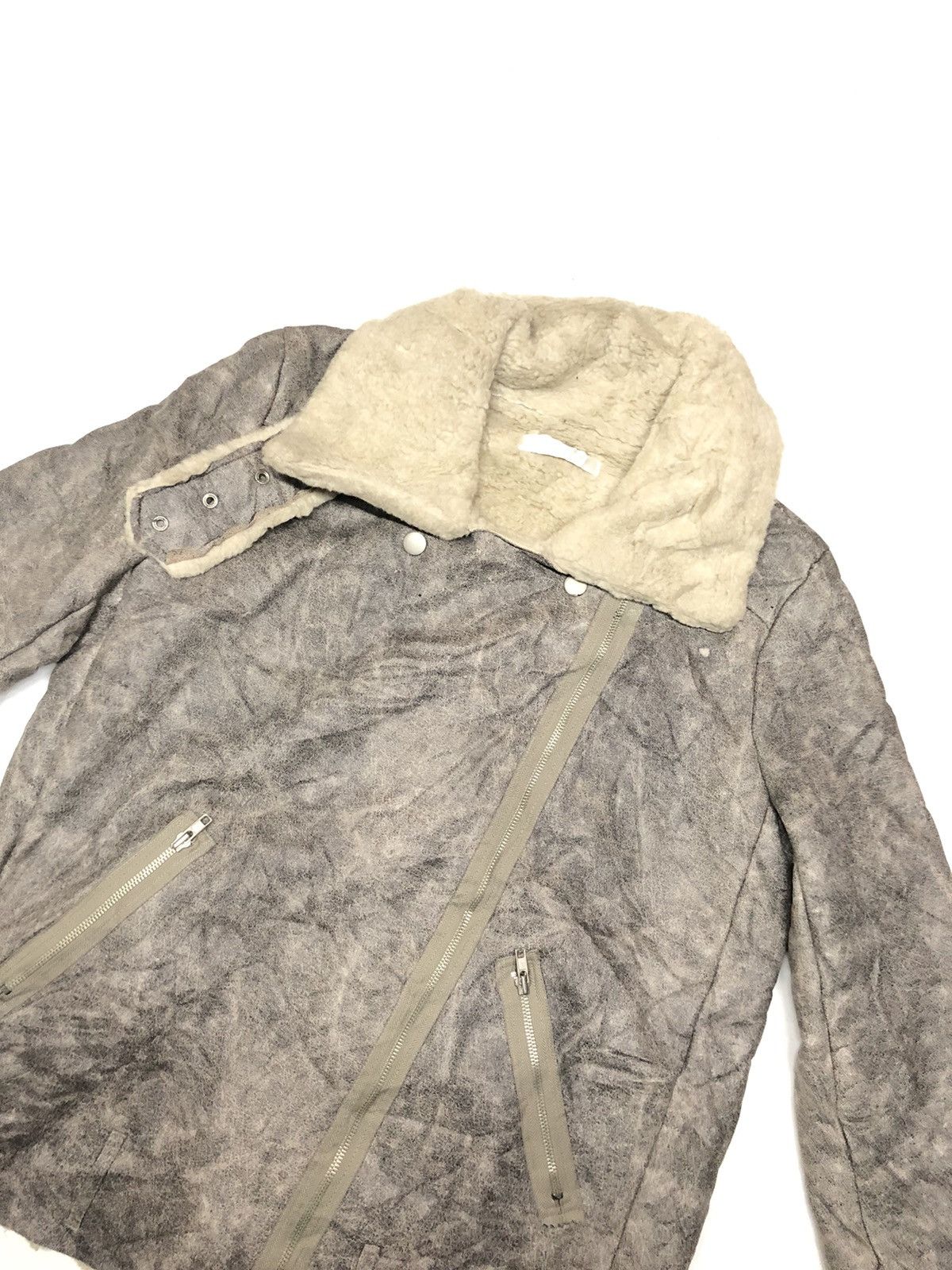 Japanese Brand × Vintage VINTAGE U-TURN SHEARLING SUEDE ROCKER BIKER JACKET Size US M / EU 48-50 / 2 - 2 Thumbnail