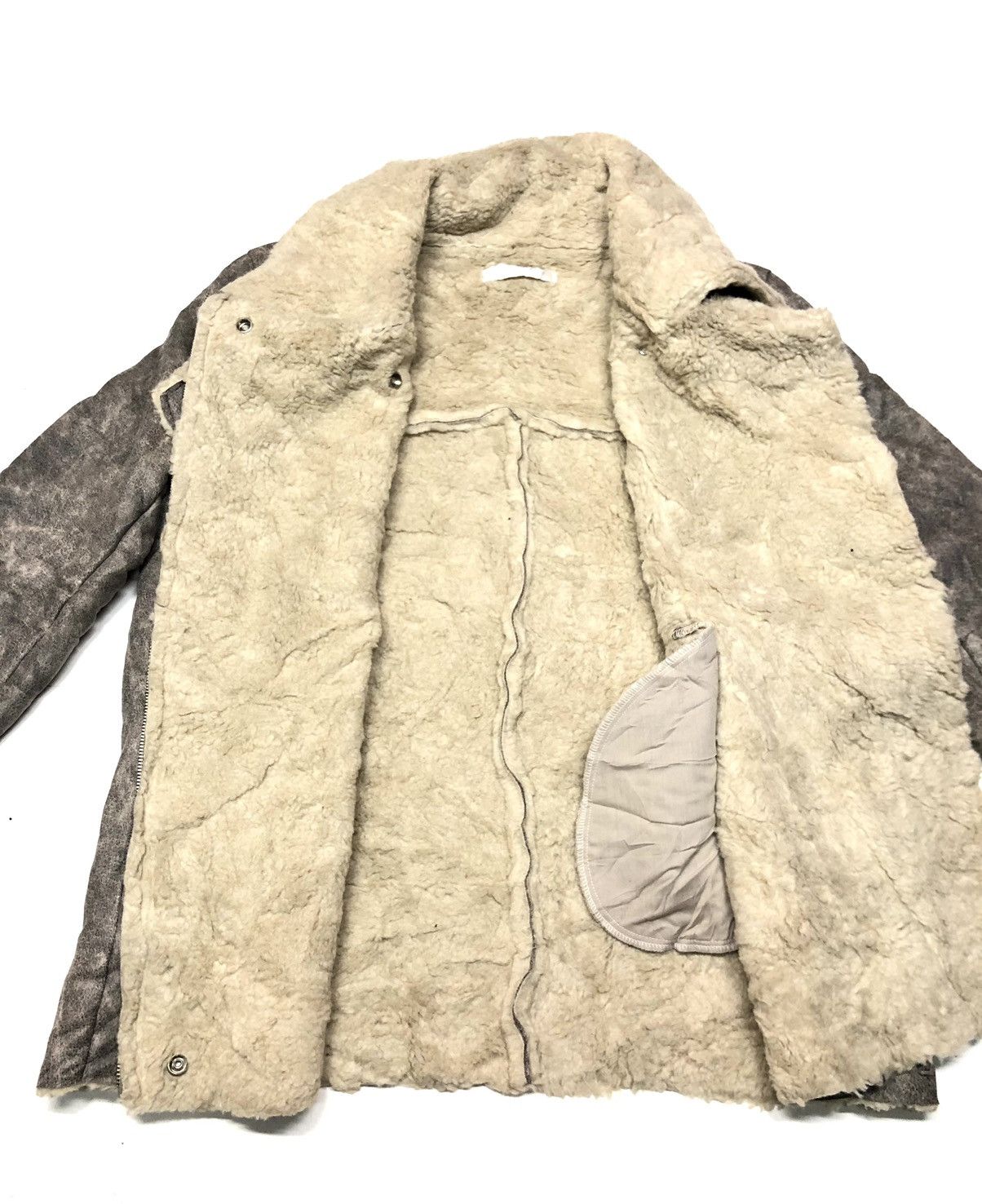 Japanese Brand × Vintage VINTAGE U-TURN SHEARLING SUEDE ROCKER BIKER JACKET Size US M / EU 48-50 / 2 - 4 Thumbnail