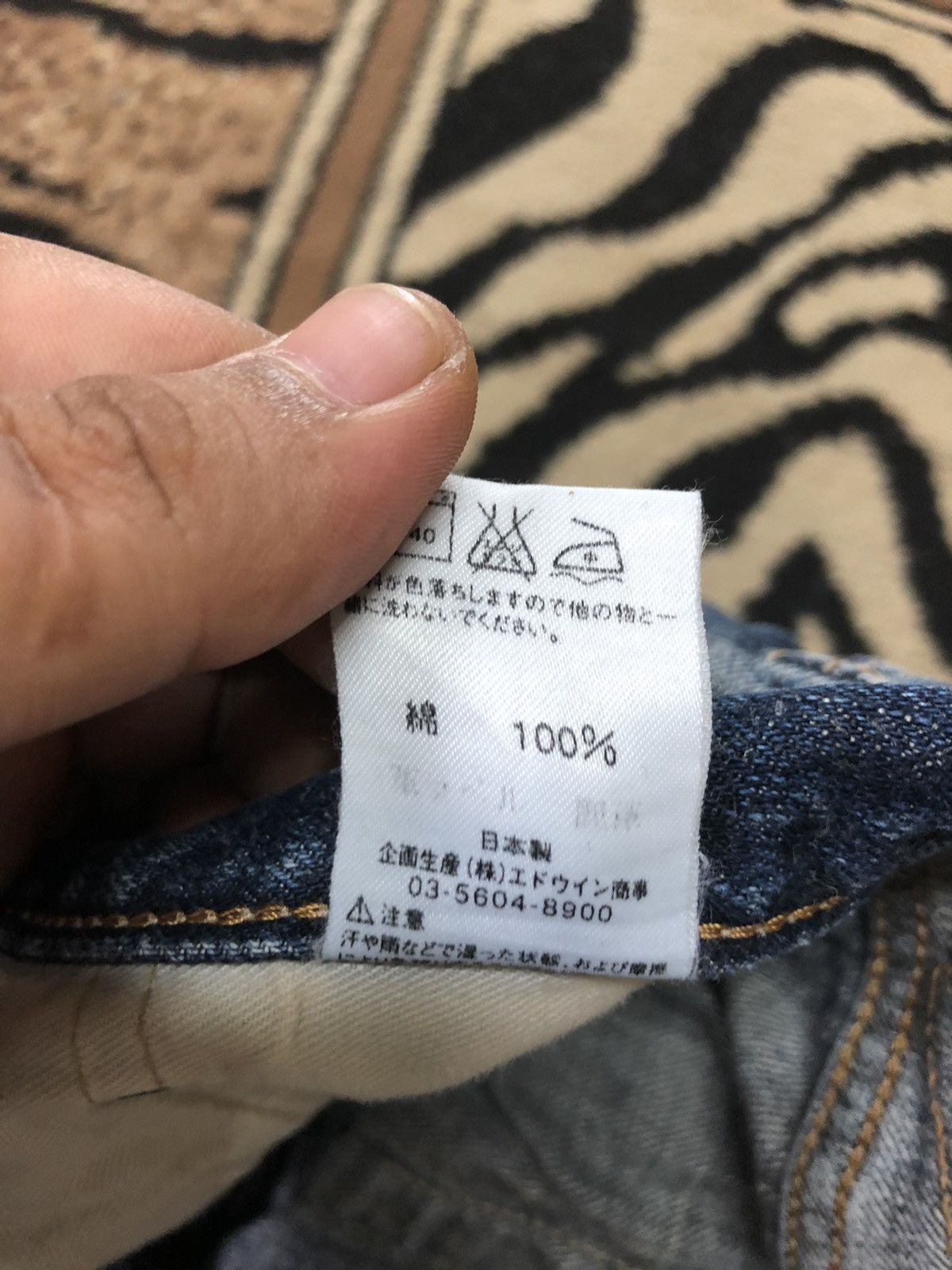 Edwin × Vintage VINTAGE SELVEDGE EDWIN 505 SHORT BLUE WASH DISTRESSED DENIM Size US 29 - 8 Thumbnail