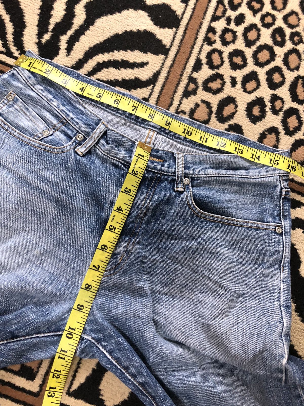 Designer × Japanese Brand J FERRY SELVEDGE BLUE WASH DISTRESSED DENIM Size US 32 / EU 48 - 14 Thumbnail