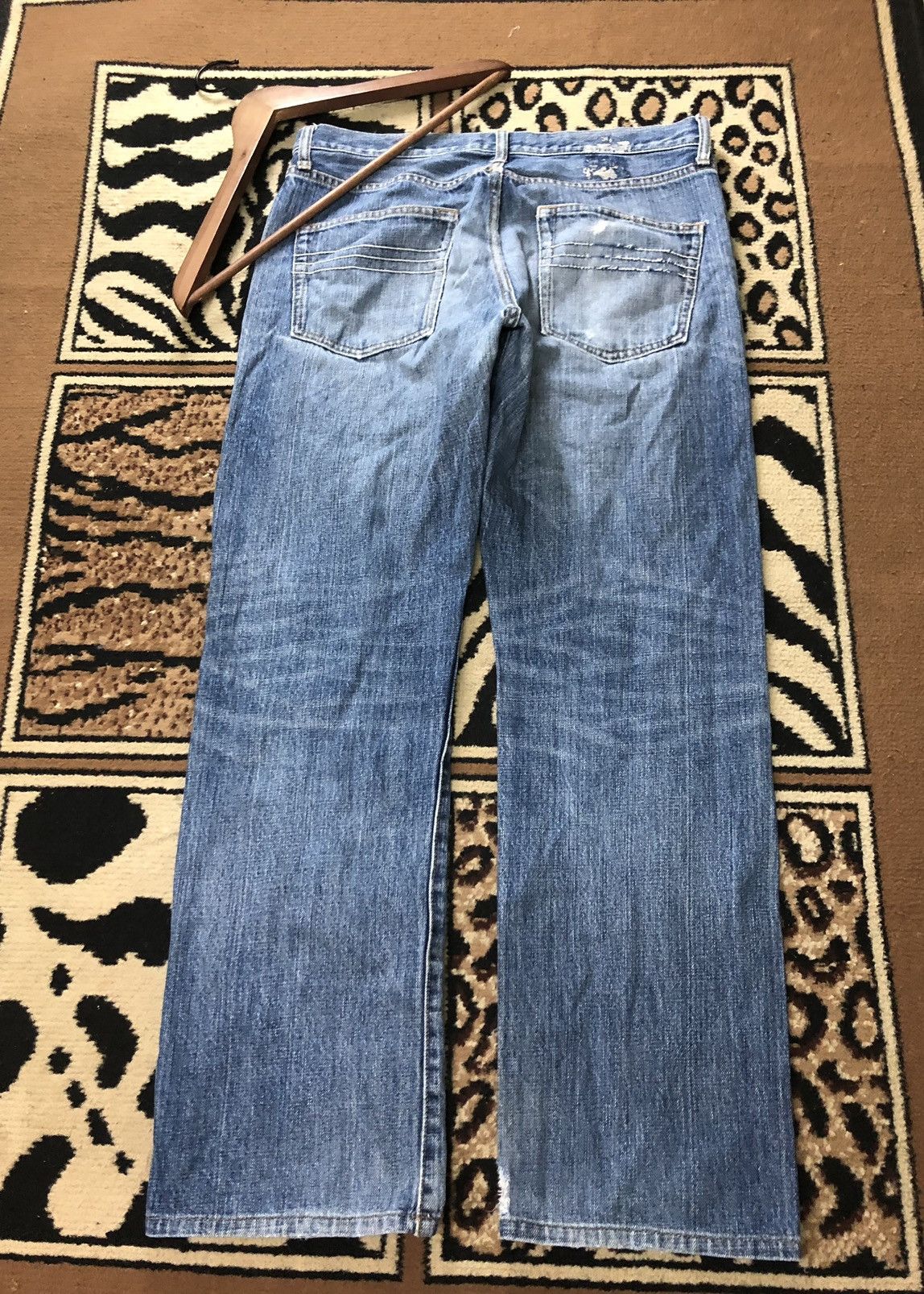 Designer × Japanese Brand J FERRY SELVEDGE BLUE WASH DISTRESSED DENIM Size US 32 / EU 48 - 10 Thumbnail
