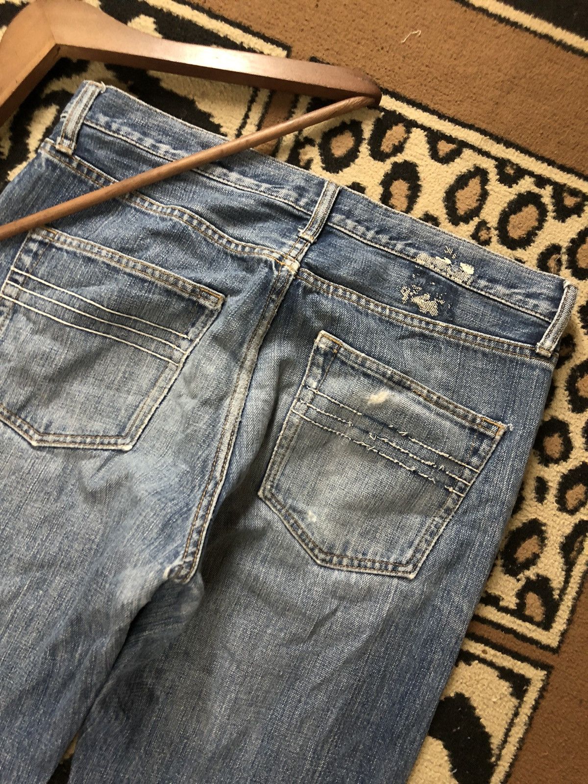 Designer × Japanese Brand J FERRY SELVEDGE BLUE WASH DISTRESSED DENIM Size US 32 / EU 48 - 11 Thumbnail
