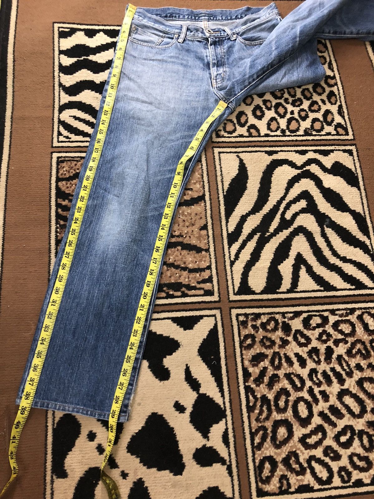Designer × Japanese Brand J FERRY SELVEDGE BLUE WASH DISTRESSED DENIM Size US 32 / EU 48 - 15 Thumbnail