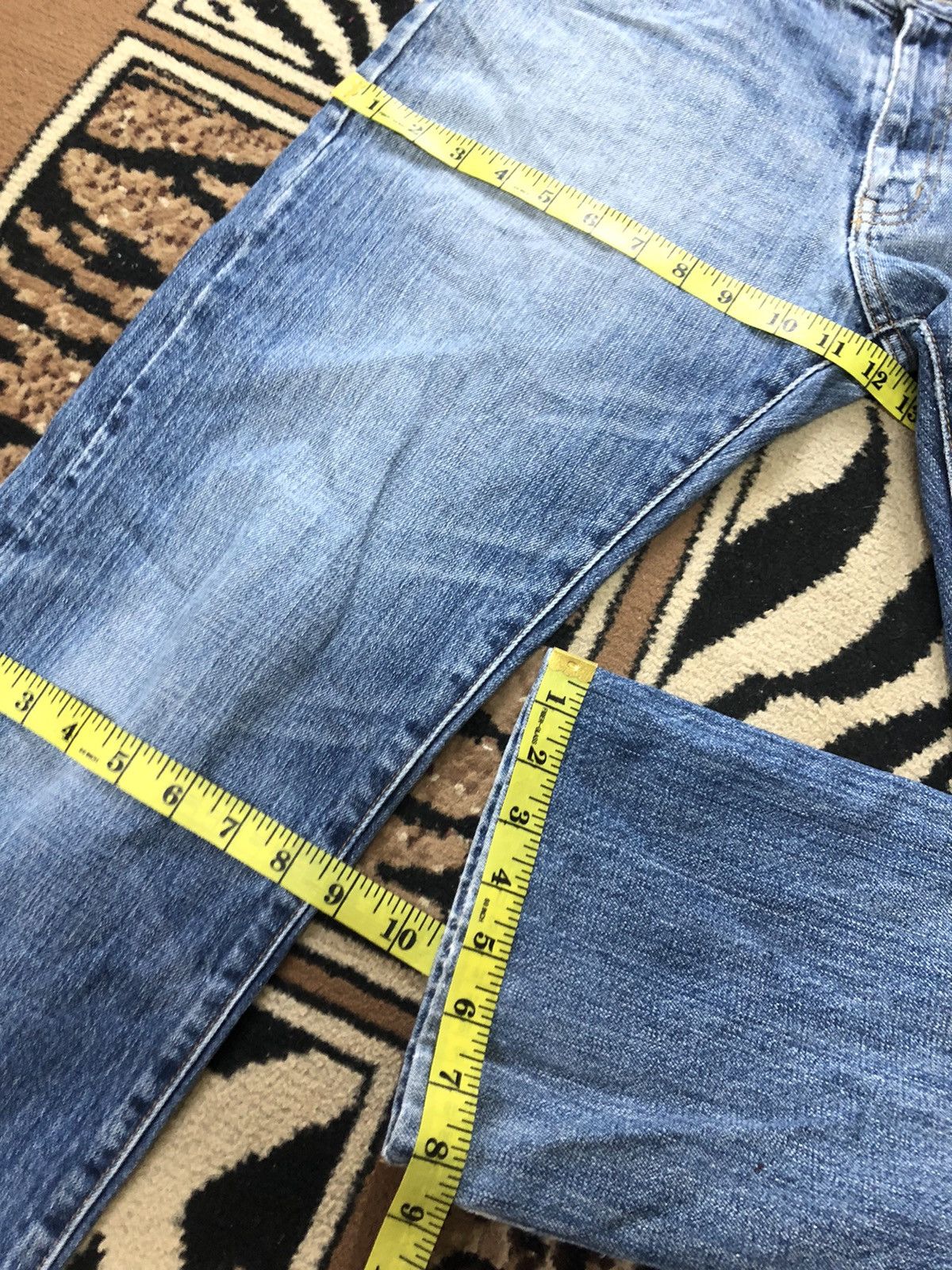 Designer × Japanese Brand J FERRY SELVEDGE BLUE WASH DISTRESSED DENIM Size US 32 / EU 48 - 16 Thumbnail