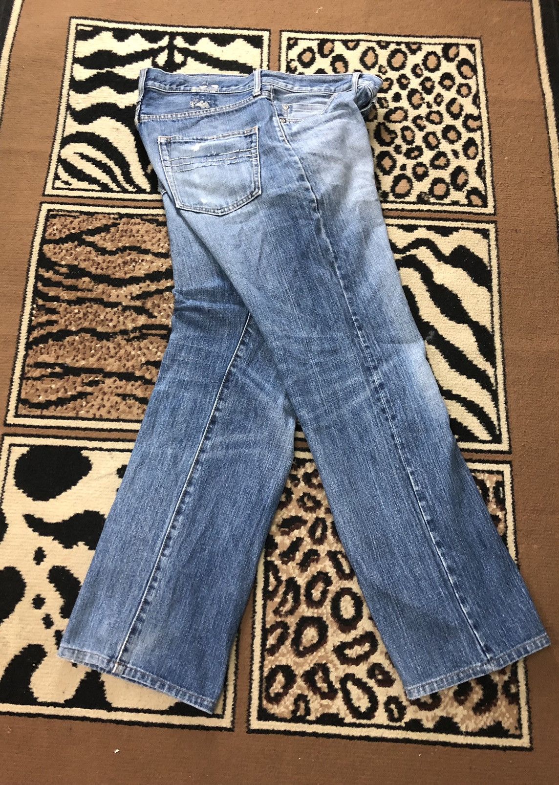 Designer × Japanese Brand J FERRY SELVEDGE BLUE WASH DISTRESSED DENIM Size US 32 / EU 48 - 13 Thumbnail