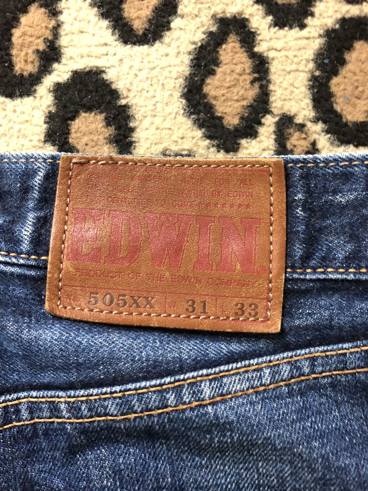 Edwin × Vintage VINTAGE SELVEDGE EDWIN 505xx BLUE WASH DISTRESSED DENIM Size US 31 - 11 Thumbnail