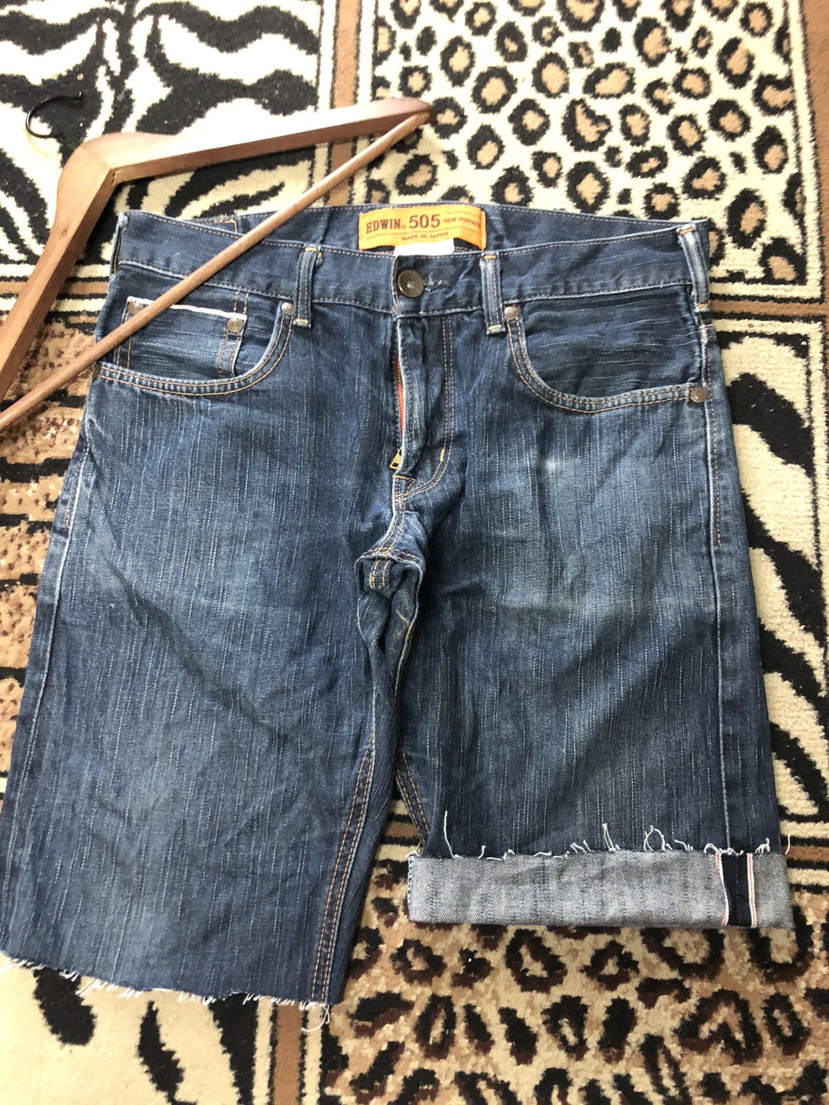 Edwin × Vintage VINTAGE SELVEDGE EDWIN BUCKLE BACK SHORT DISTRESSED DENIM Size US 32 / EU 48 - 6 Thumbnail