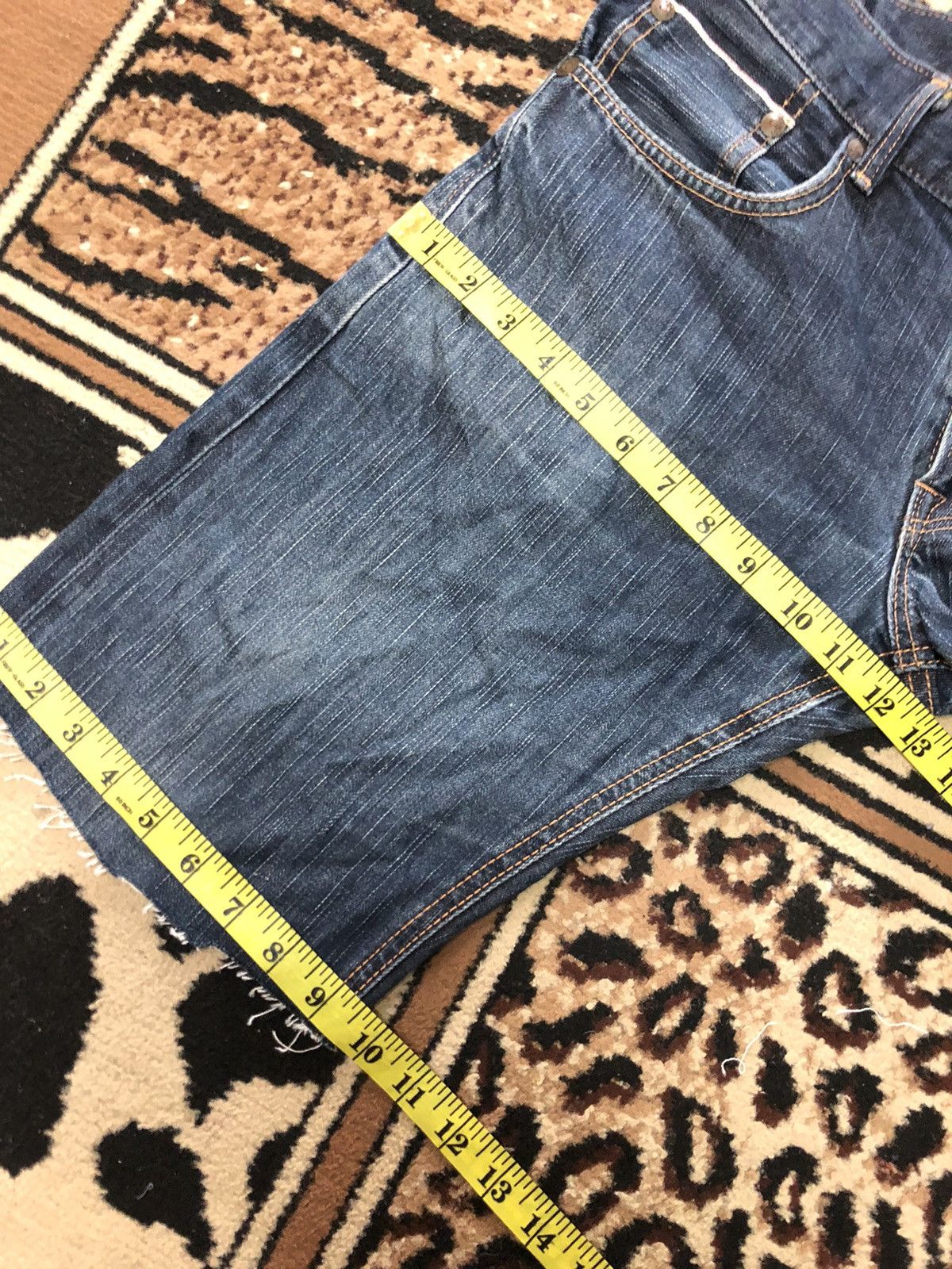 Edwin × Vintage VINTAGE SELVEDGE EDWIN BUCKLE BACK SHORT DISTRESSED DENIM Size US 32 / EU 48 - 19 Thumbnail