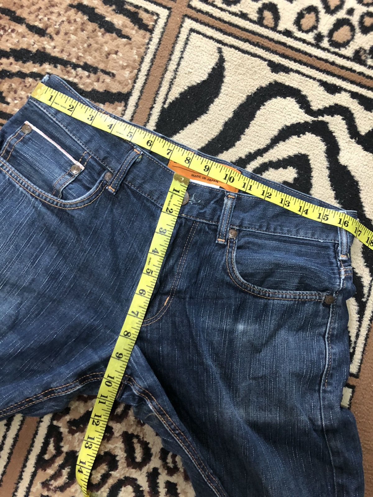 Edwin × Vintage VINTAGE SELVEDGE EDWIN BUCKLE BACK SHORT DISTRESSED DENIM Size US 32 / EU 48 - 17 Thumbnail