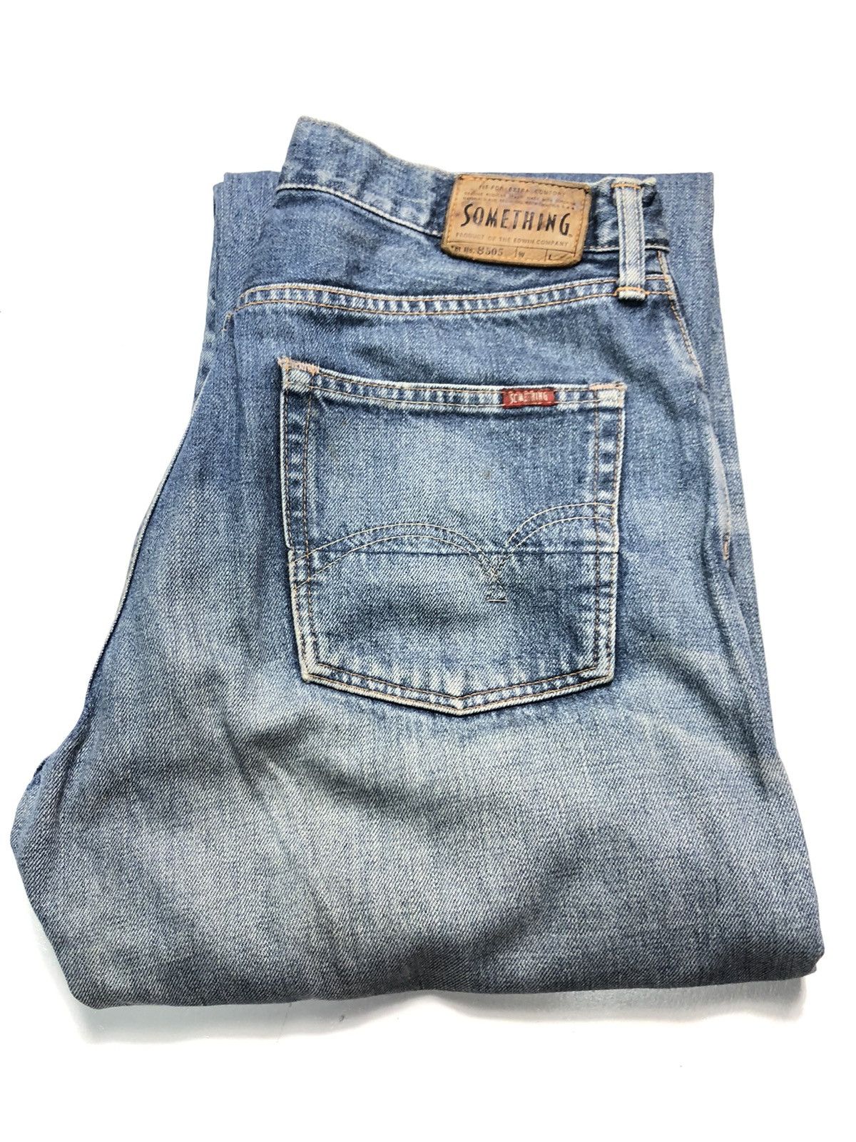 Japanese Brand × Salvage × Vintage VINTAGE SOMETHING SELVEDGE BLUE WASH DENIM Size US 30 / EU 46 - 19 Thumbnail