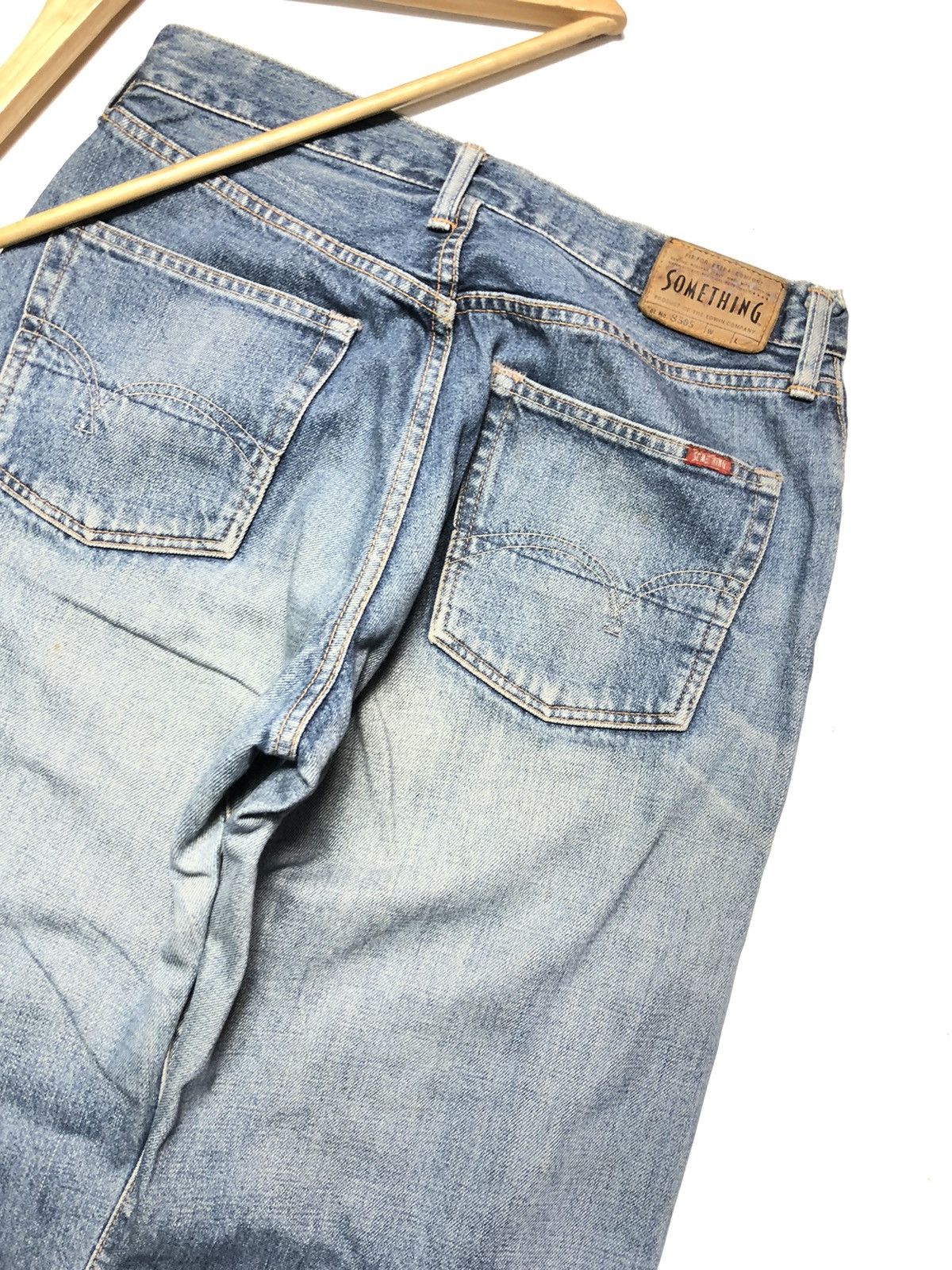Japanese Brand × Salvage × Vintage VINTAGE SOMETHING SELVEDGE BLUE WASH DENIM Size US 30 / EU 46 - 11 Thumbnail