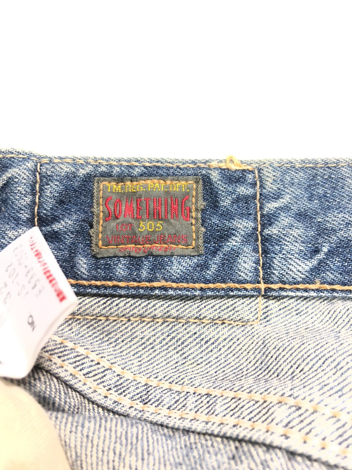 Japanese Brand × Salvage × Vintage VINTAGE SOMETHING SELVEDGE BLUE WASH DENIM Size US 30 / EU 46 - 7 Thumbnail