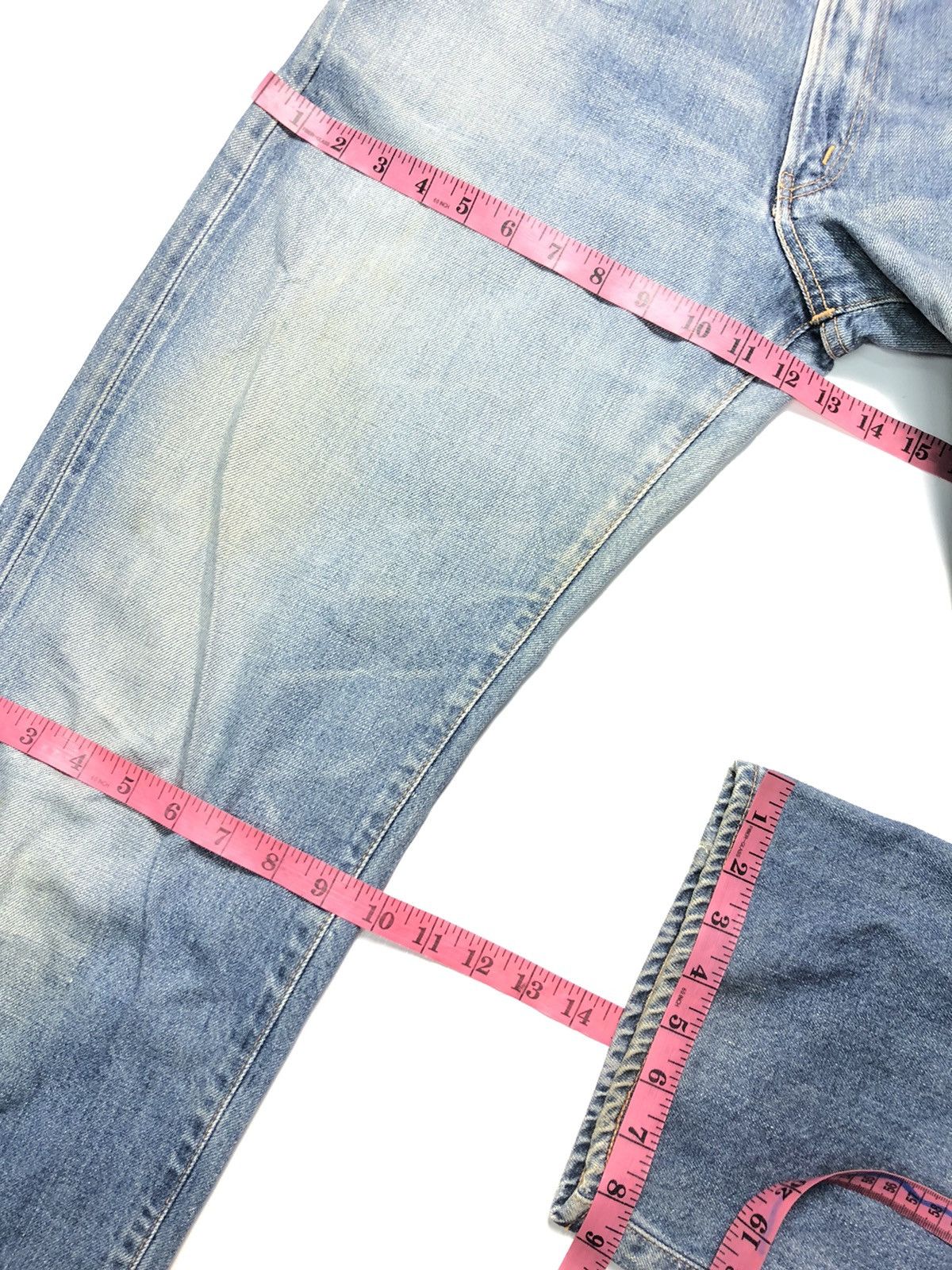 Japanese Brand × Salvage × Vintage VINTAGE SOMETHING SELVEDGE BLUE WASH DENIM Size US 30 / EU 46 - 18 Thumbnail