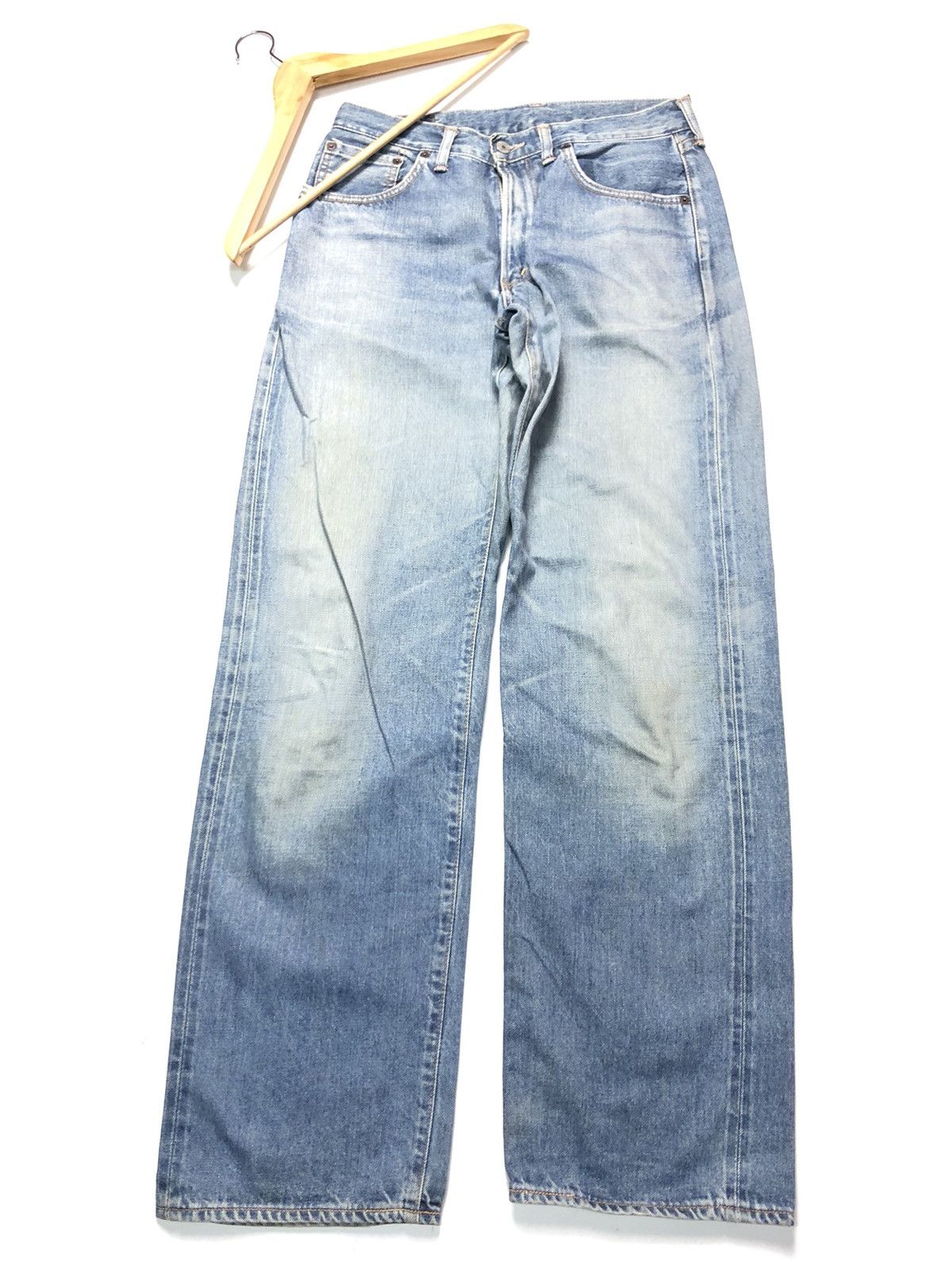 Japanese Brand × Salvage × Vintage VINTAGE SOMETHING SELVEDGE BLUE WASH DENIM Size US 30 / EU 46 - 1 Thumbnail
