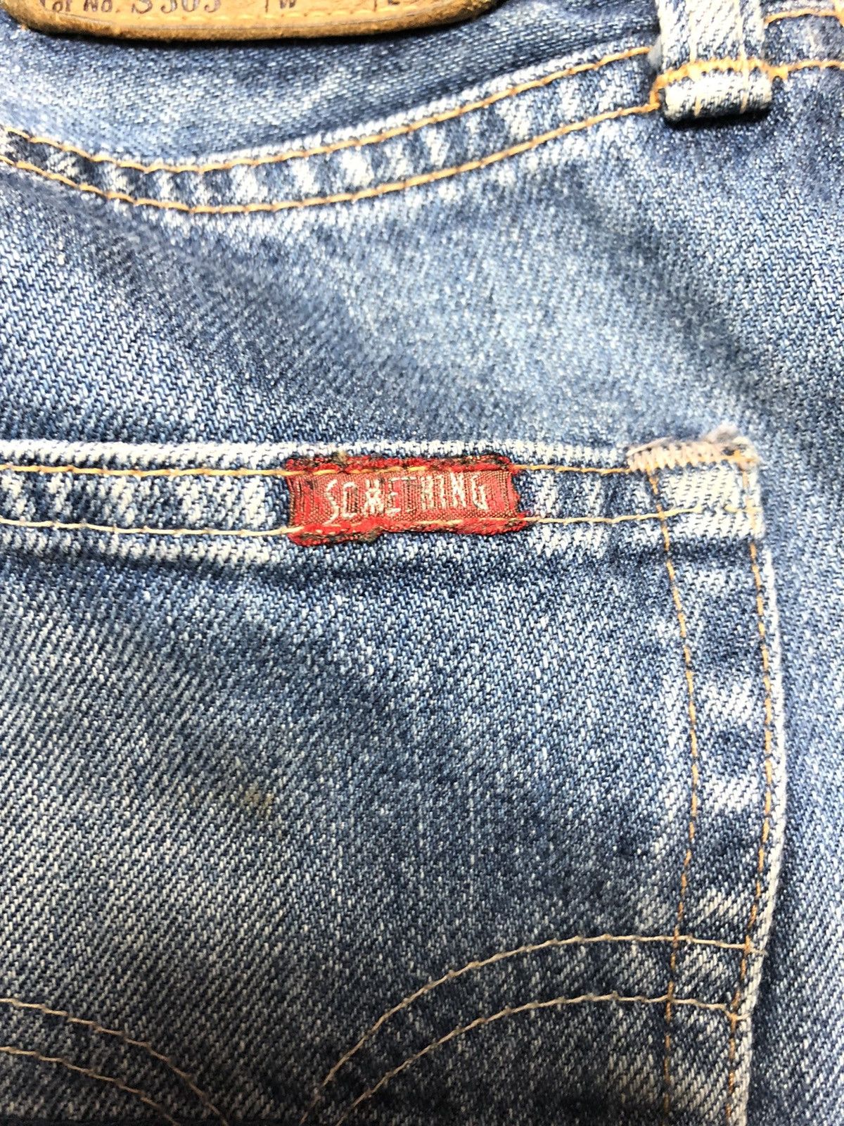 Japanese Brand × Salvage × Vintage VINTAGE SOMETHING SELVEDGE BLUE WASH DENIM Size US 30 / EU 46 - 12 Thumbnail
