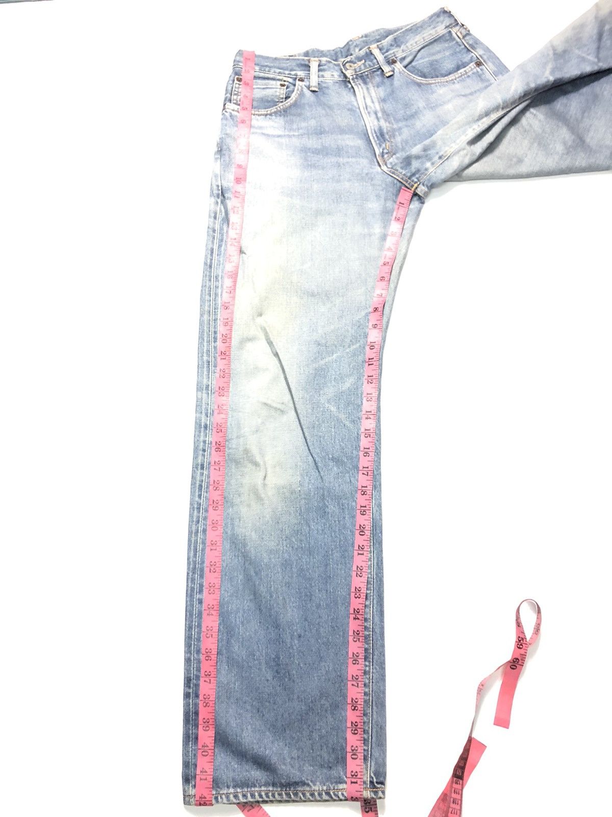 Japanese Brand × Salvage × Vintage VINTAGE SOMETHING SELVEDGE BLUE WASH DENIM Size US 30 / EU 46 - 17 Thumbnail