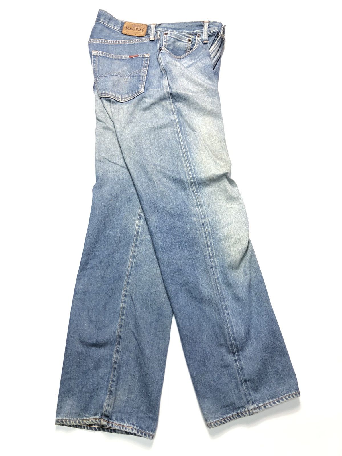 Japanese Brand × Salvage × Vintage VINTAGE SOMETHING SELVEDGE BLUE WASH DENIM Size US 30 / EU 46 - 15 Thumbnail