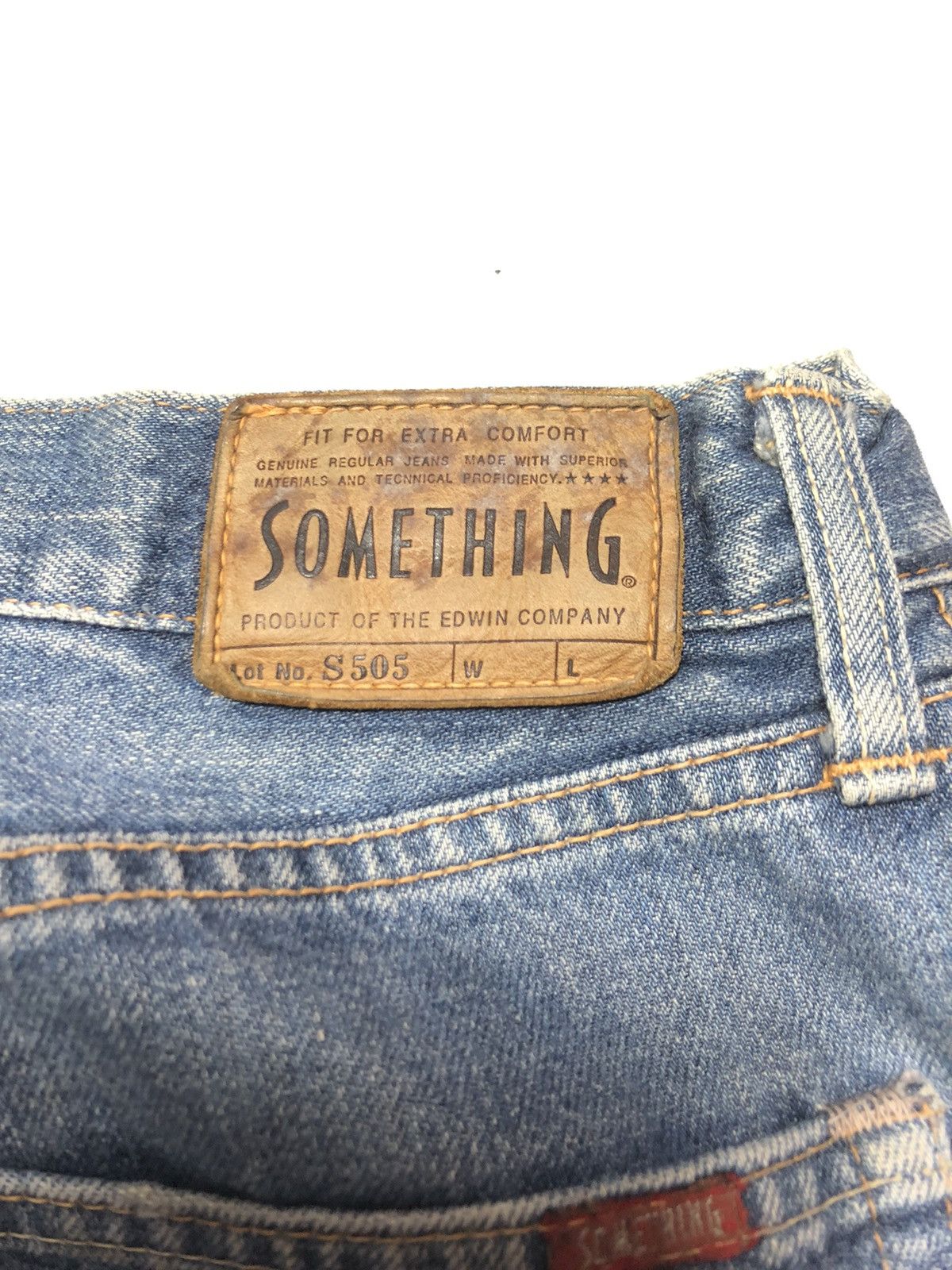 Japanese Brand × Salvage × Vintage VINTAGE SOMETHING SELVEDGE BLUE WASH DENIM Size US 30 / EU 46 - 13 Thumbnail