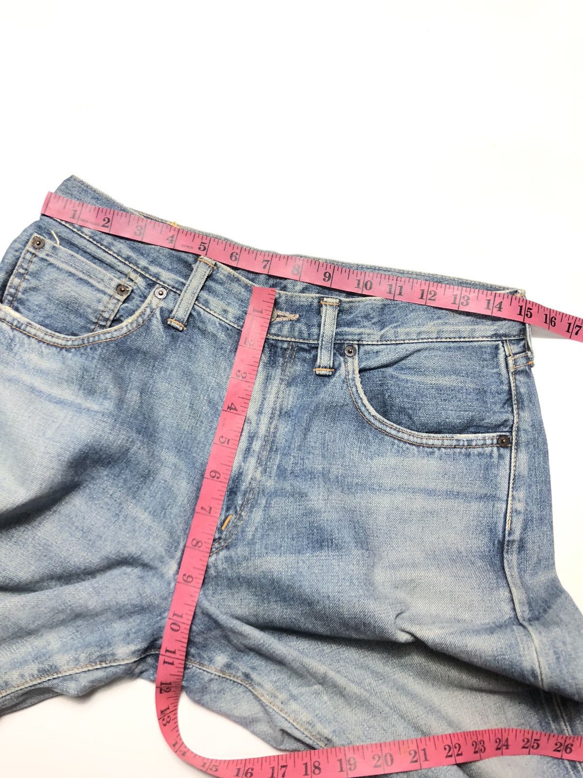 Japanese Brand × Salvage × Vintage VINTAGE SOMETHING SELVEDGE BLUE WASH DENIM Size US 30 / EU 46 - 16 Thumbnail