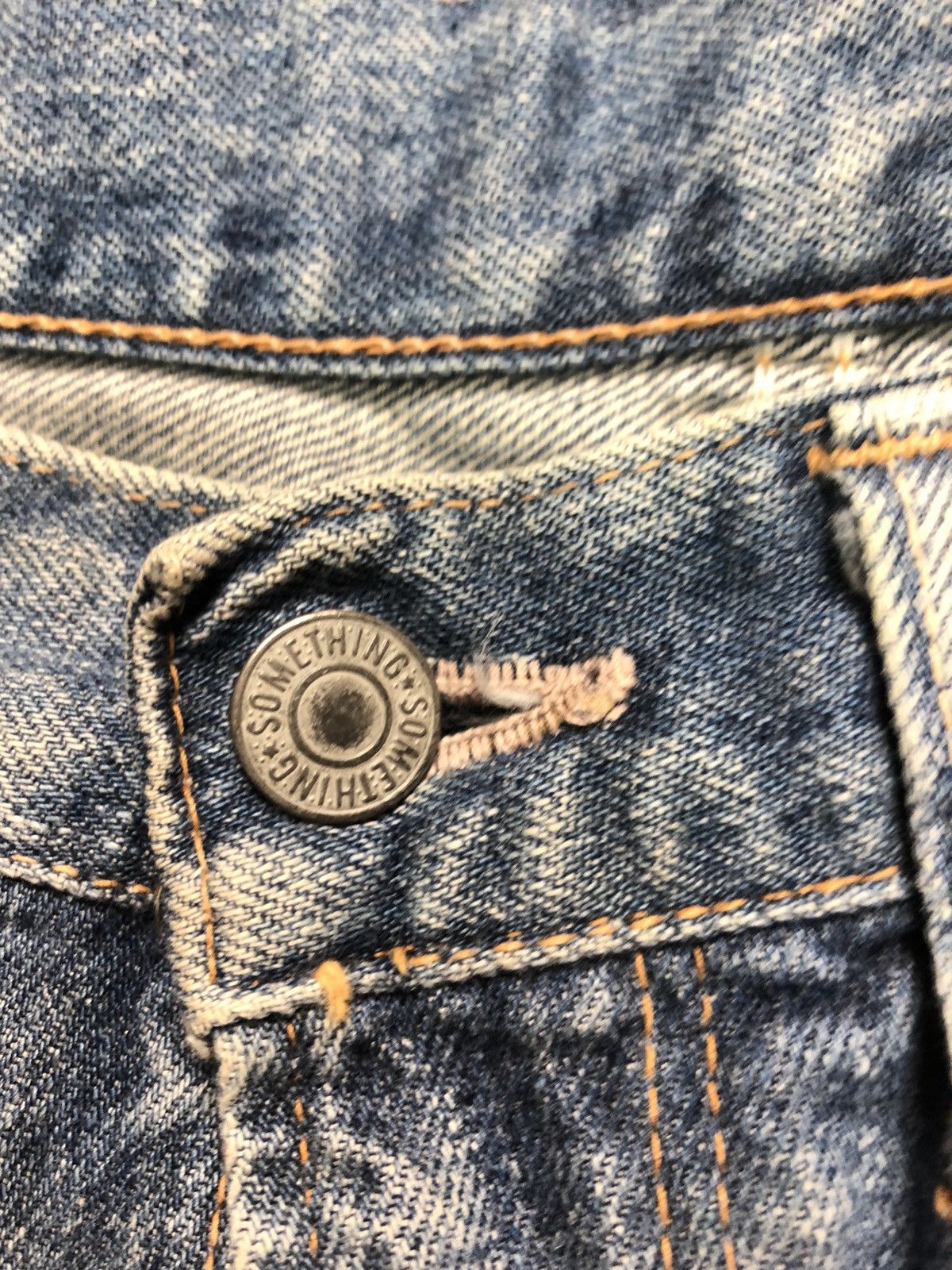 Japanese Brand × Salvage × Vintage VINTAGE SOMETHING SELVEDGE BLUE WASH DENIM Size US 30 / EU 46 - 5 Thumbnail