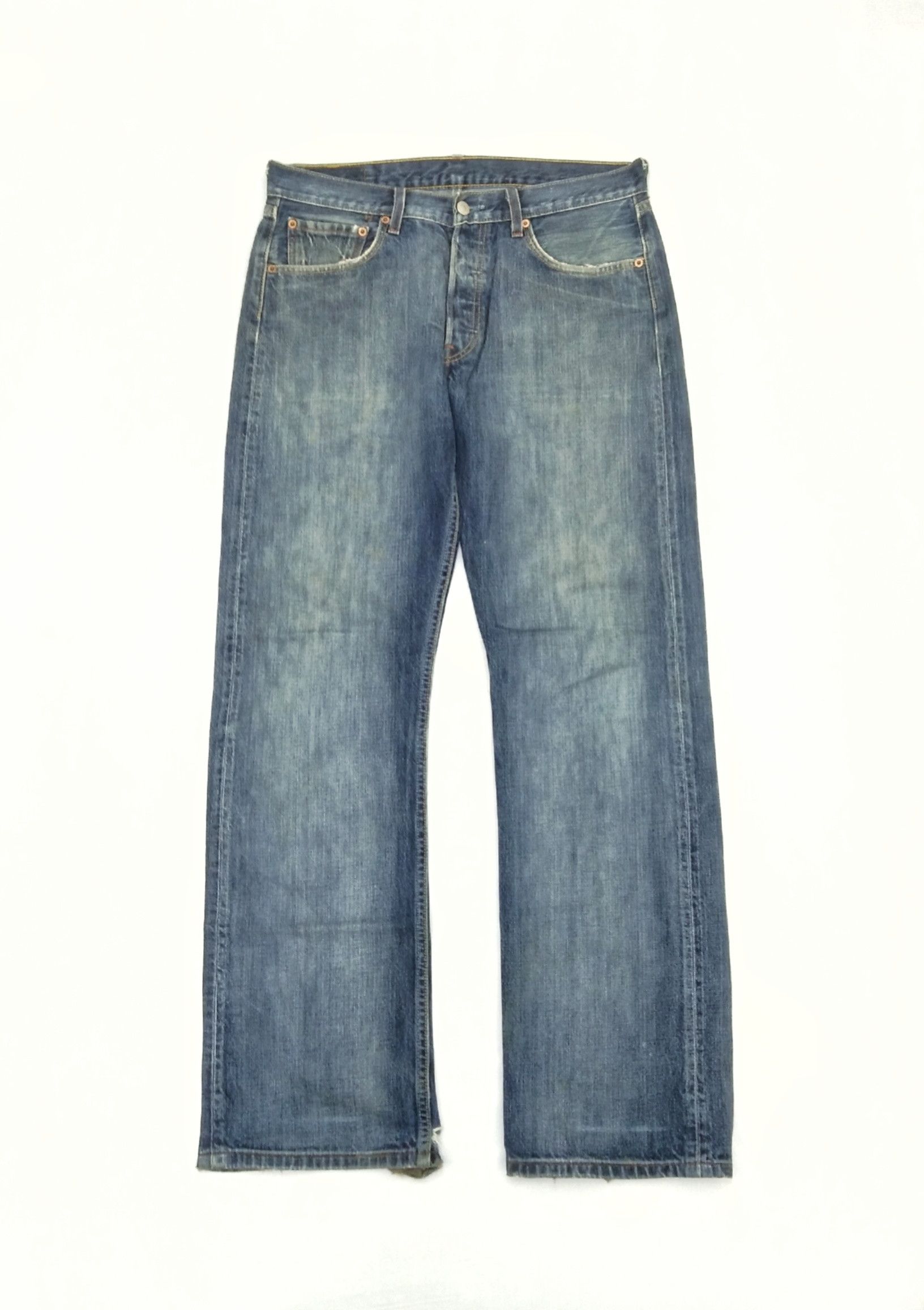 Levi's Vintage Levi's 501 Straight Leg Distressed Jeans 32x32 Size US 32 / EU 48 - 1 Thumbnail