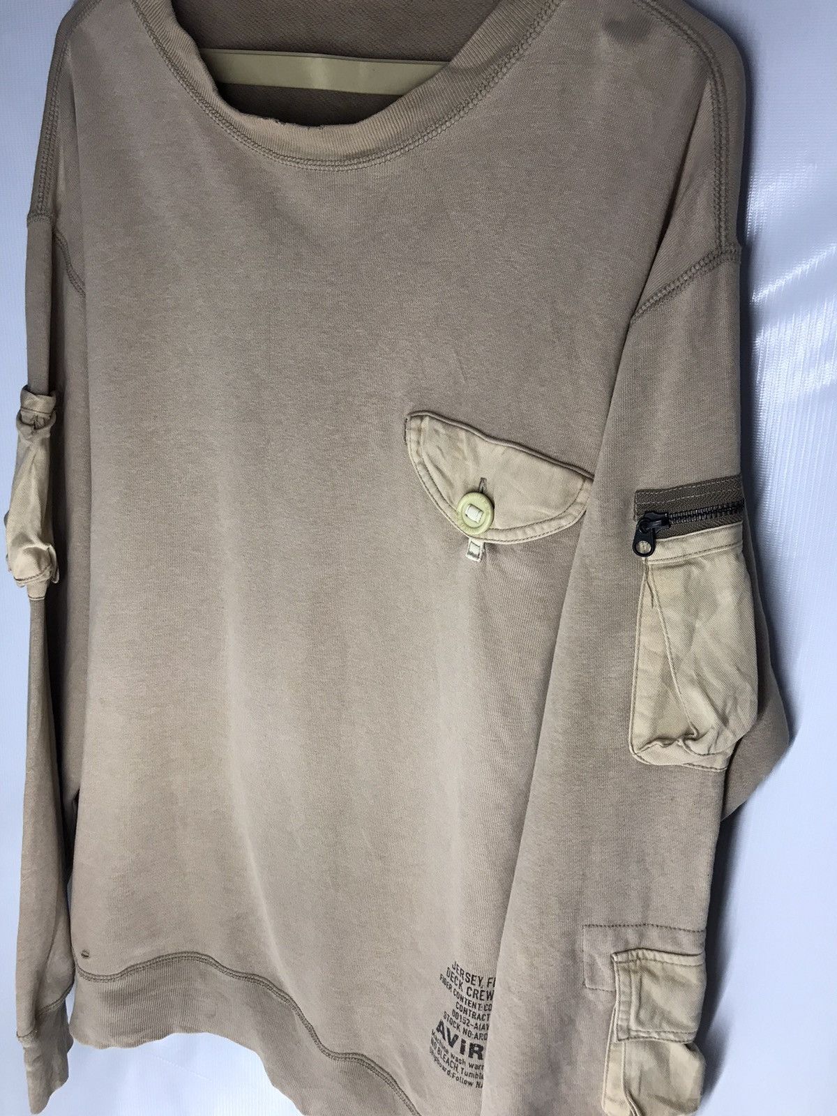 Avirex Avirex multipocket distressed sweatshirt Size US L / EU 52-54 / 3 - 6 Thumbnail