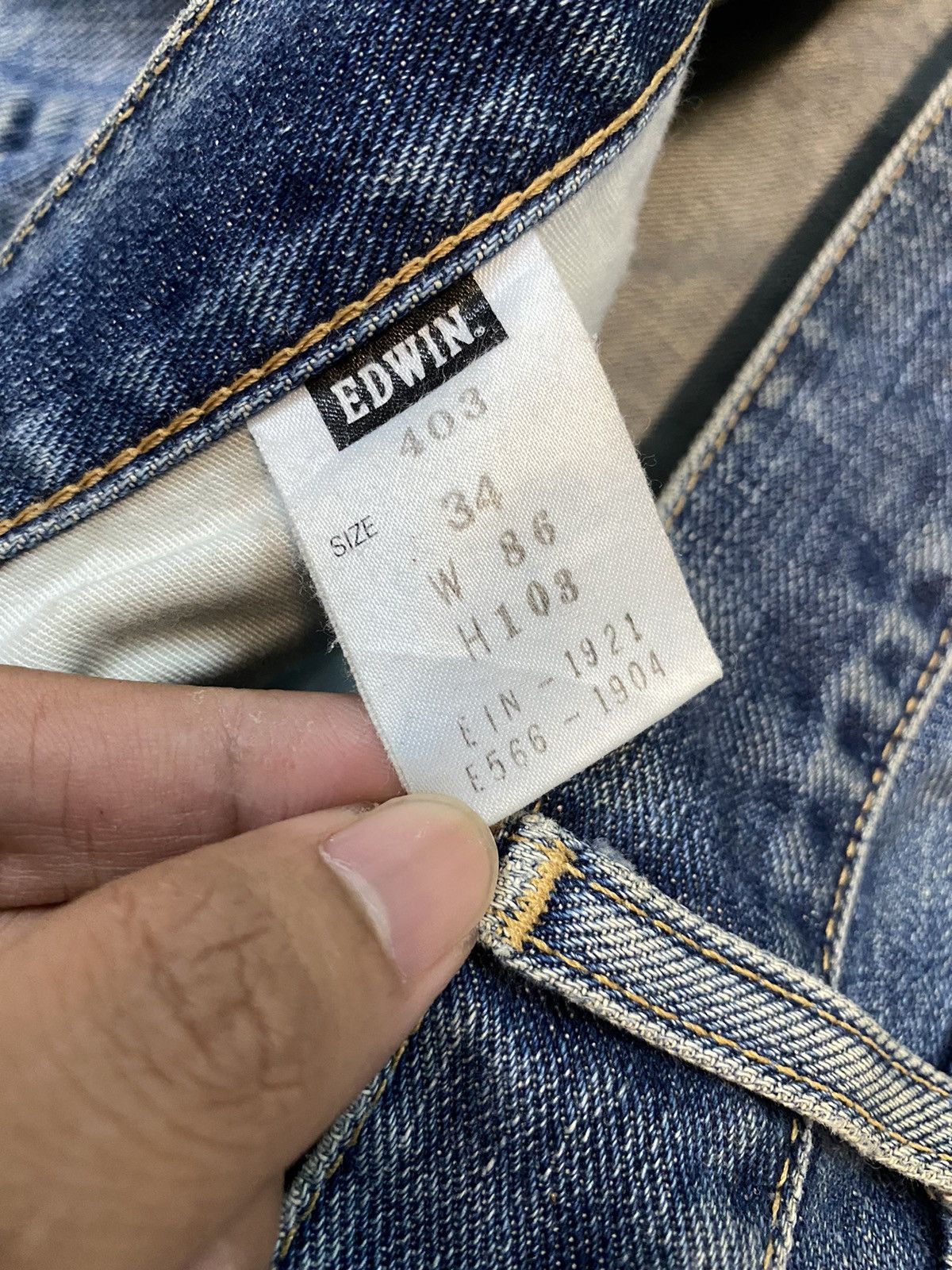 Edwin × Japanese Brand Vintage Edwin Distressed Denim Size US 34 / EU 50 - 7 Thumbnail