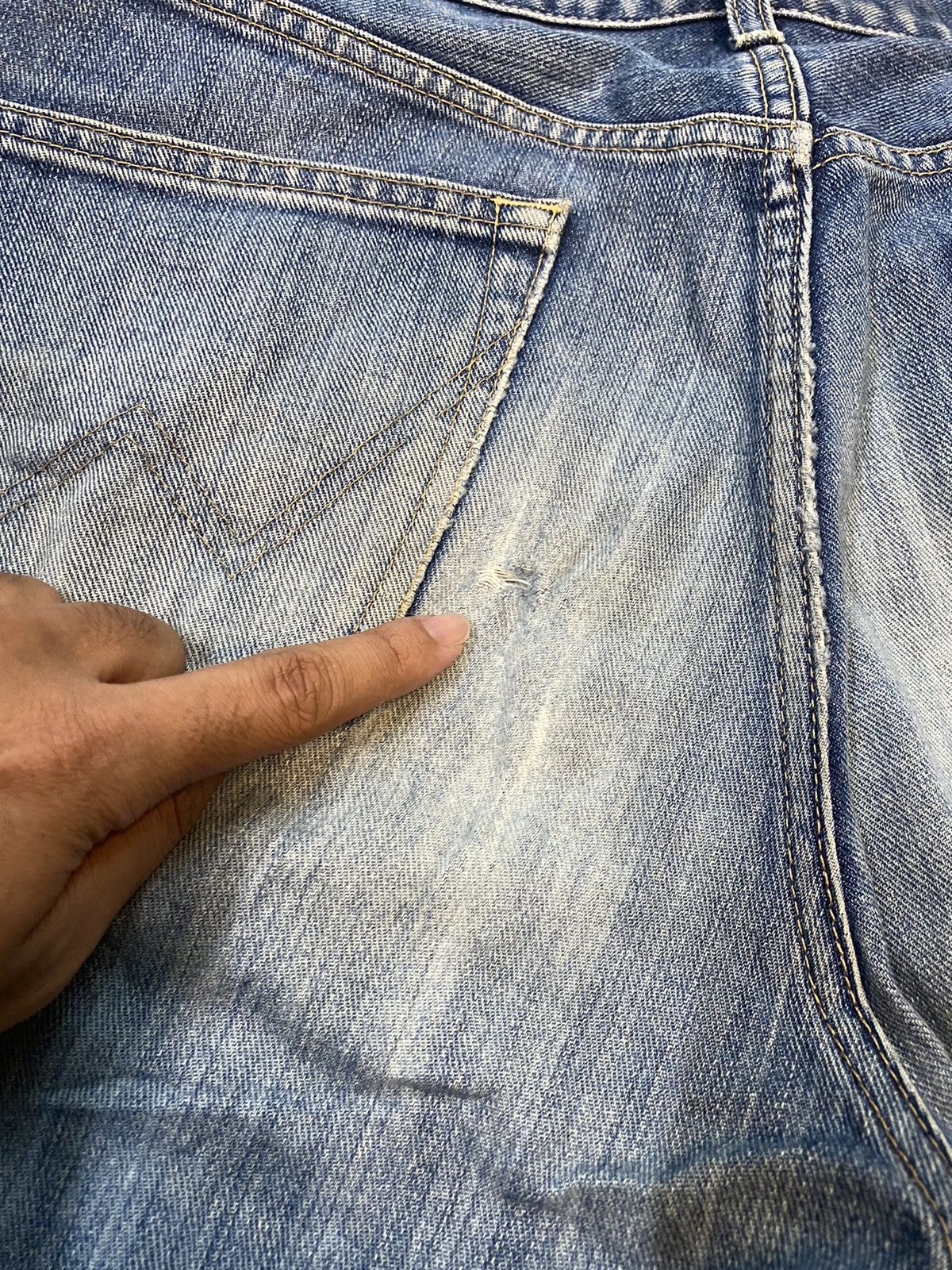 Edwin × Japanese Brand Vintage Edwin Distressed Denim Size US 34 / EU 50 - 13 Thumbnail