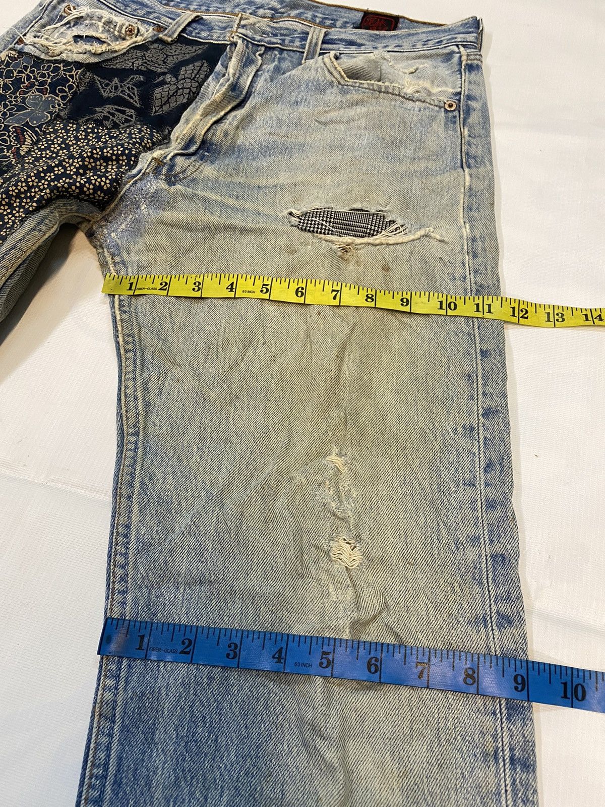Levi's × Levi's Vintage Clothing Vintage Levis 501xx Patchwork Jeans Distressed Denim Size US 32 / EU 48 - 23 Thumbnail