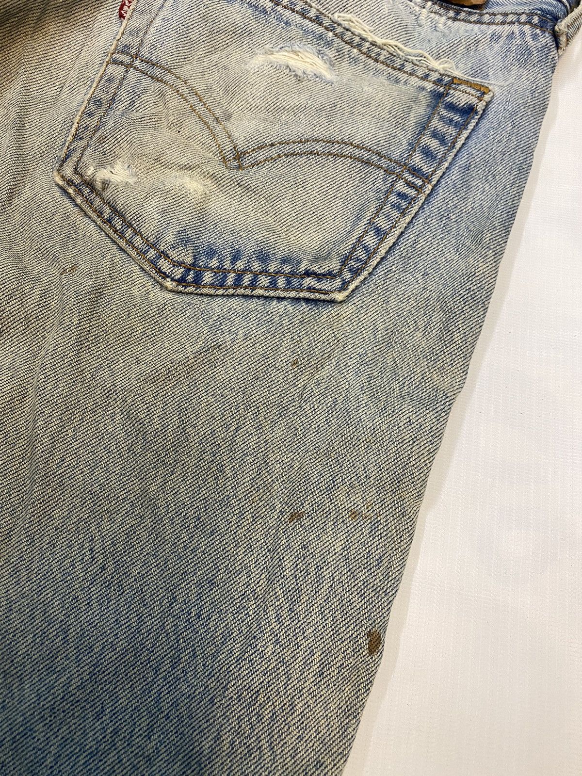 Levi's × Levi's Vintage Clothing Vintage Levis 501xx Patchwork Jeans Distressed Denim Size US 32 / EU 48 - 19 Thumbnail