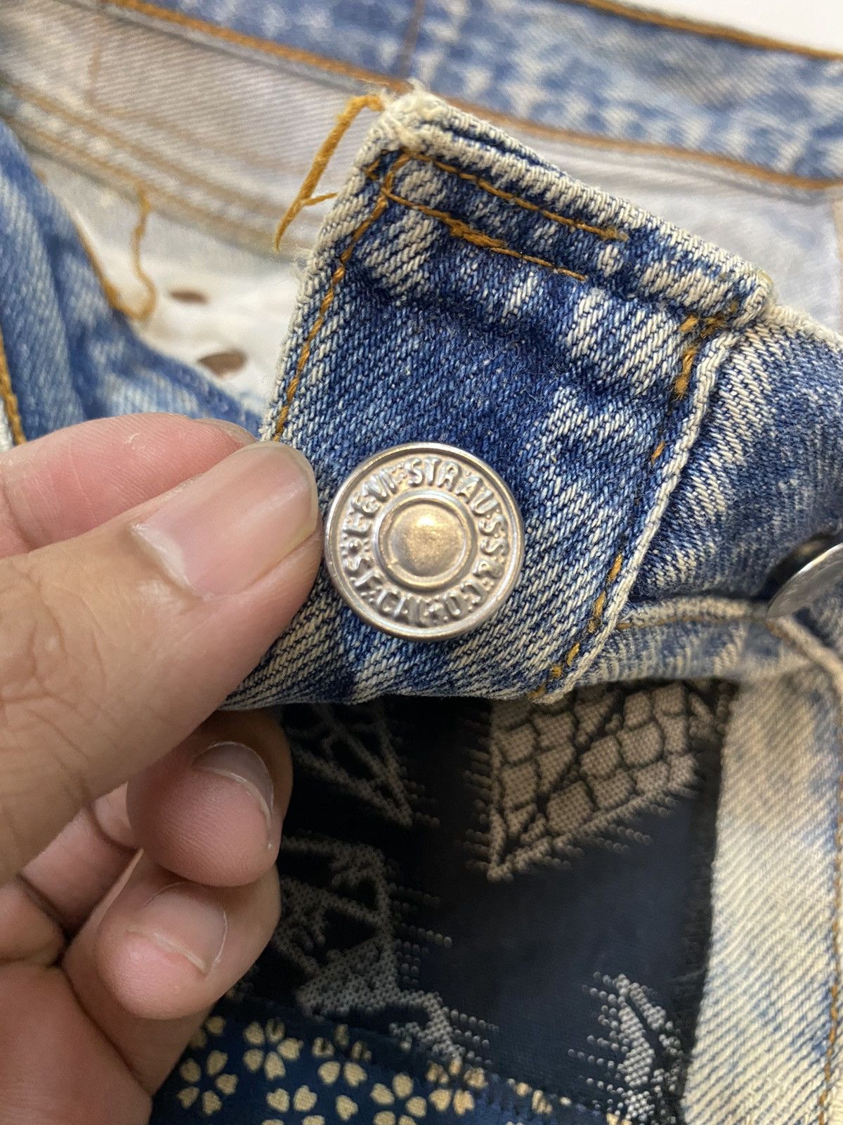 Levi's × Levi's Vintage Clothing Vintage Levis 501xx Patchwork Jeans Distressed Denim Size US 32 / EU 48 - 12 Thumbnail
