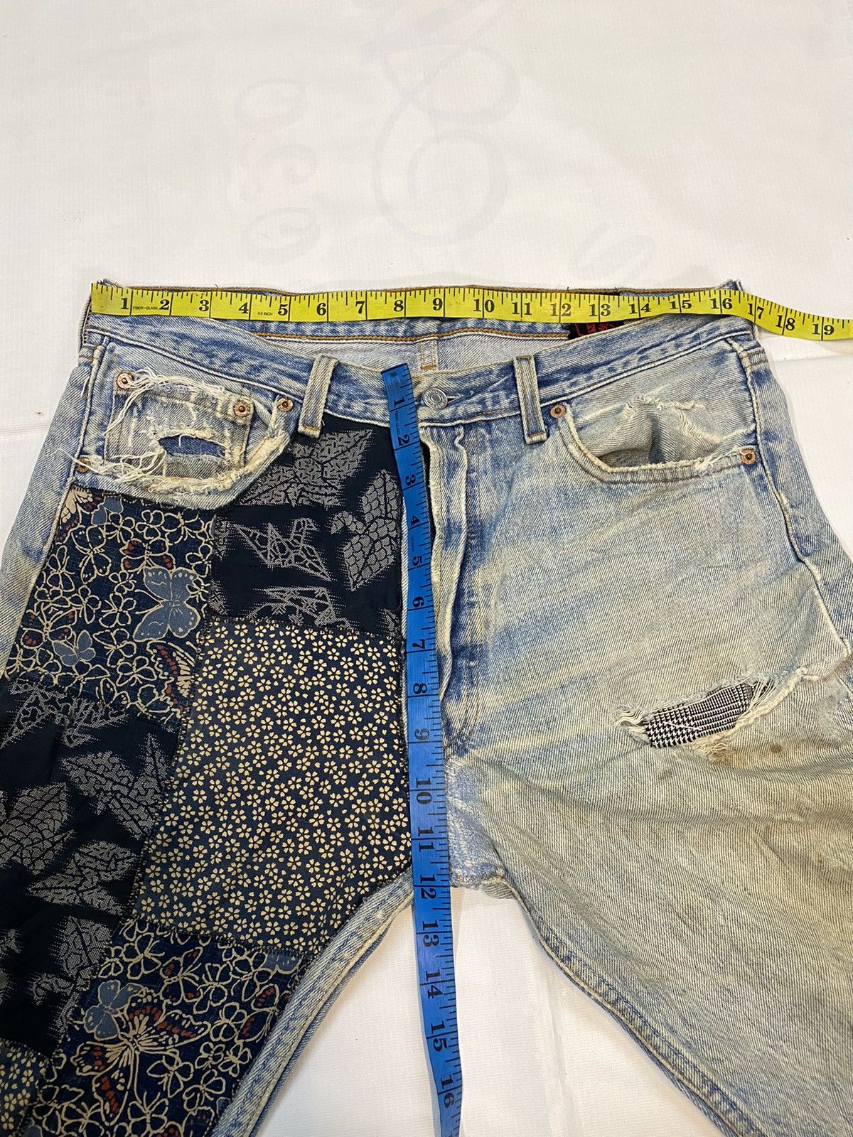 Levi's × Levi's Vintage Clothing Vintage Levis 501xx Patchwork Jeans Distressed Denim Size US 32 / EU 48 - 21 Thumbnail