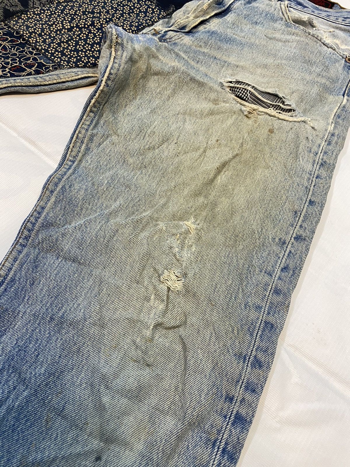 Levi's × Levi's Vintage Clothing Vintage Levis 501xx Patchwork Jeans Distressed Denim Size US 32 / EU 48 - 5 Thumbnail